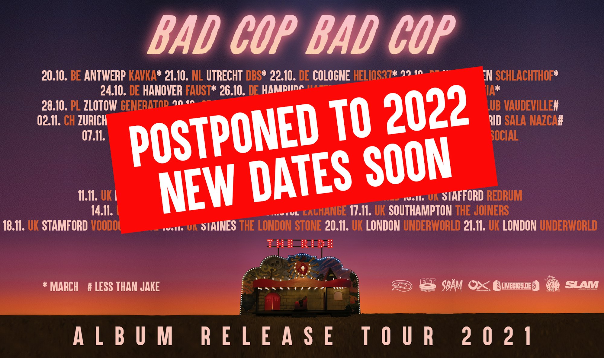 BAD COP BAD COP / WONK UNIT (CO-HEADLINE) – POSTPONED