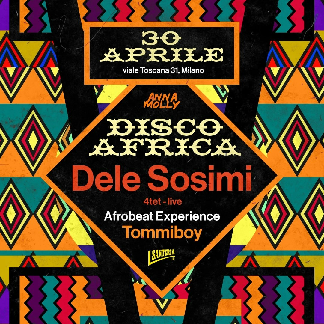 Anna Molly Santeria Disco Africa W Dele Sosimi Tickets CANCELLED 