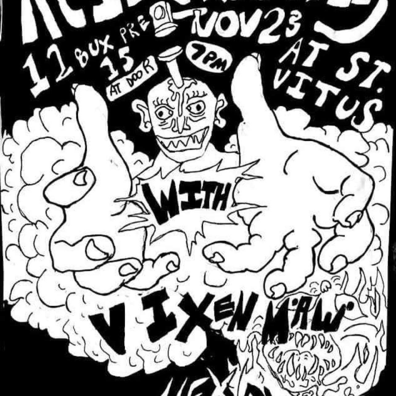 Acid Casualties, Vixen Maw, Hex Pyre, Manul at Saint Vitus Bar on Nov