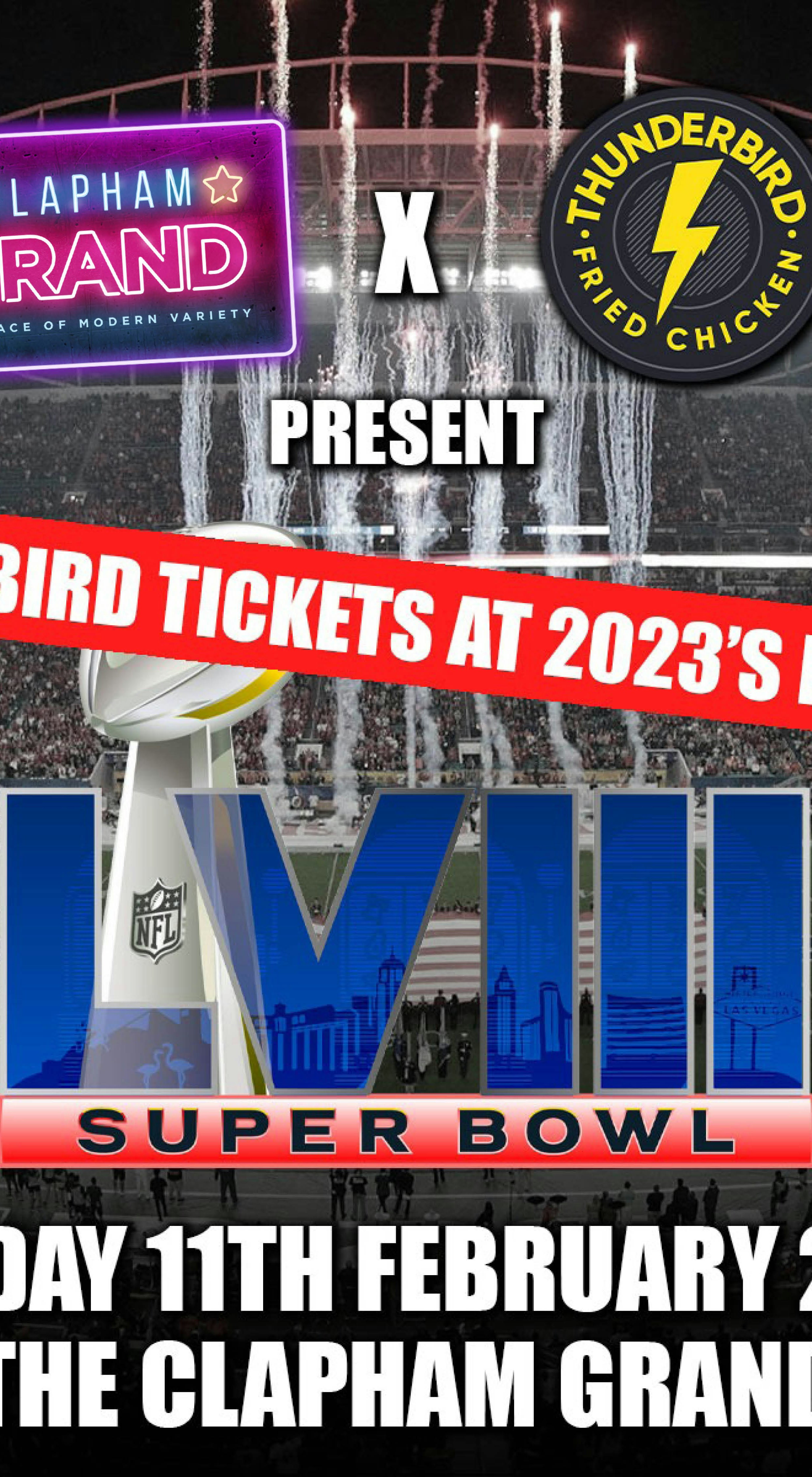 Super Bowl LVII Live Screening at The Clapham Grand! 2023