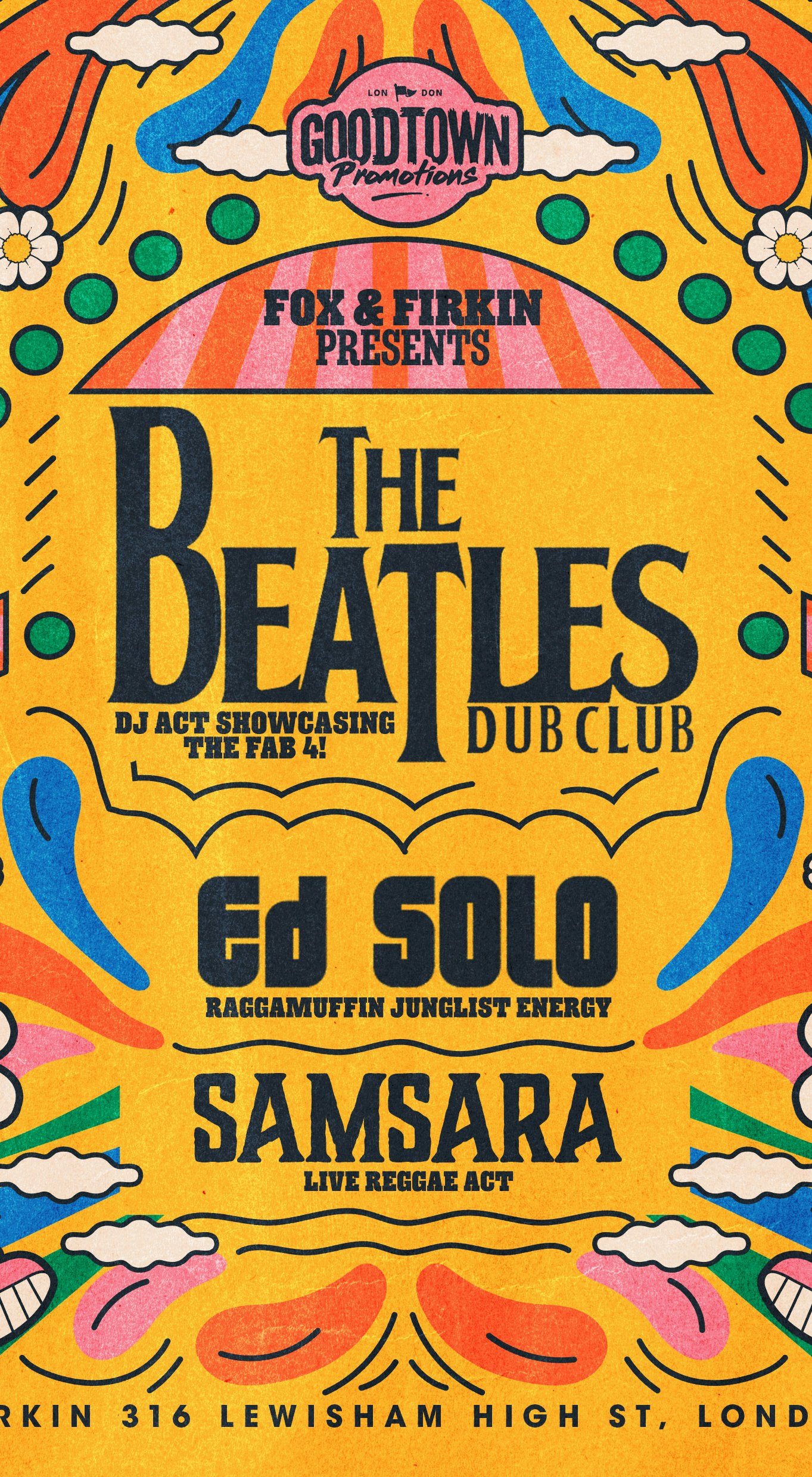 The Beatles Dub Club Tickets | £ | 14 Apr 2023 @ The Fox & Firkin,  London | DICE