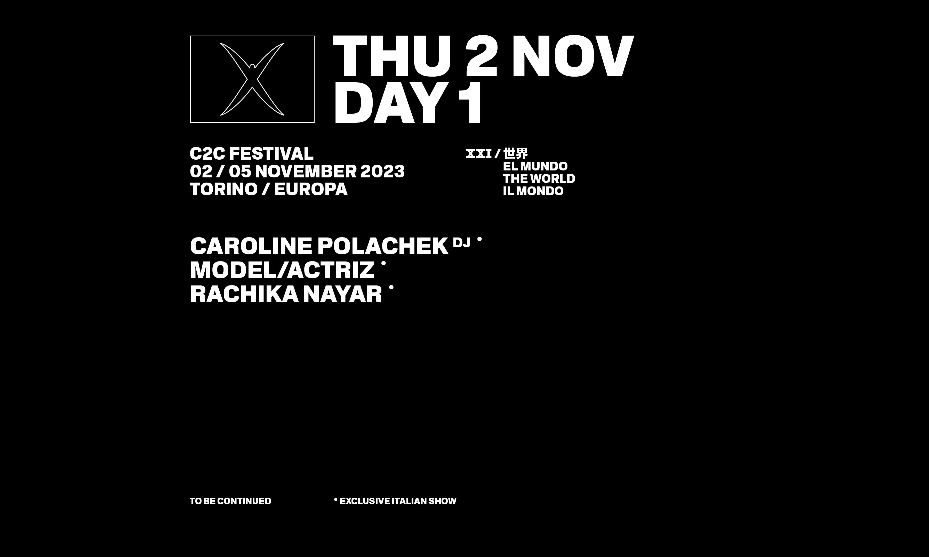 C2C FESTIVAL 2023 | DAY 1 | THU Tickets | €42 | 2 Nov @ OGR Torino, Torino  | DICE