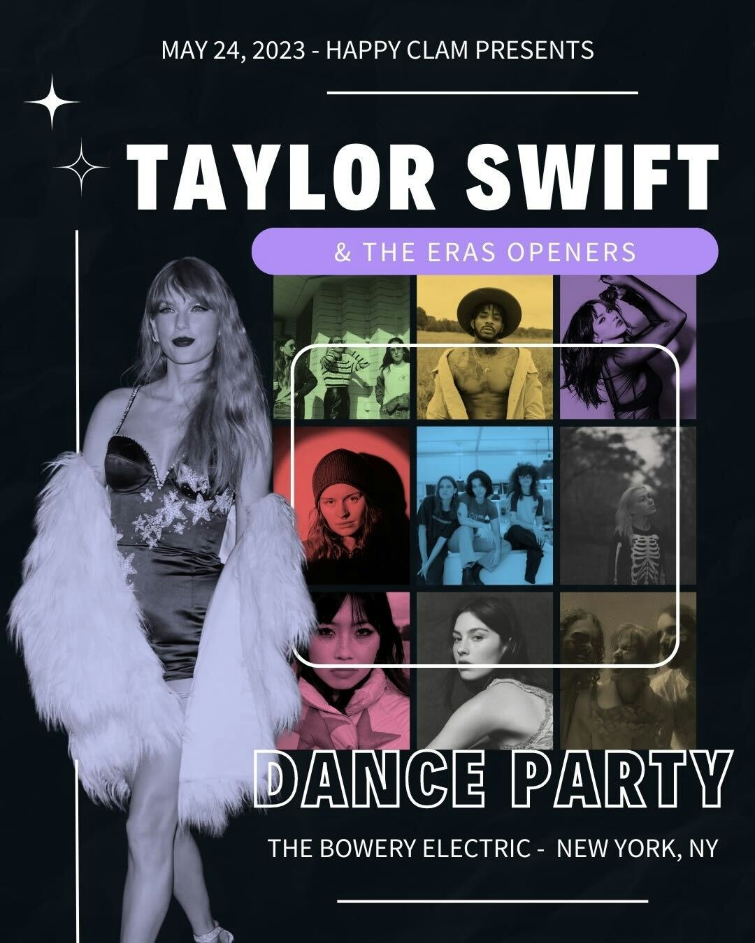 Happy Clam Presents: A TAYLOR SWIFT DANCE PARTY Tickets | $17.60 | 24 May @  The Bowery Electric, New York | DICE