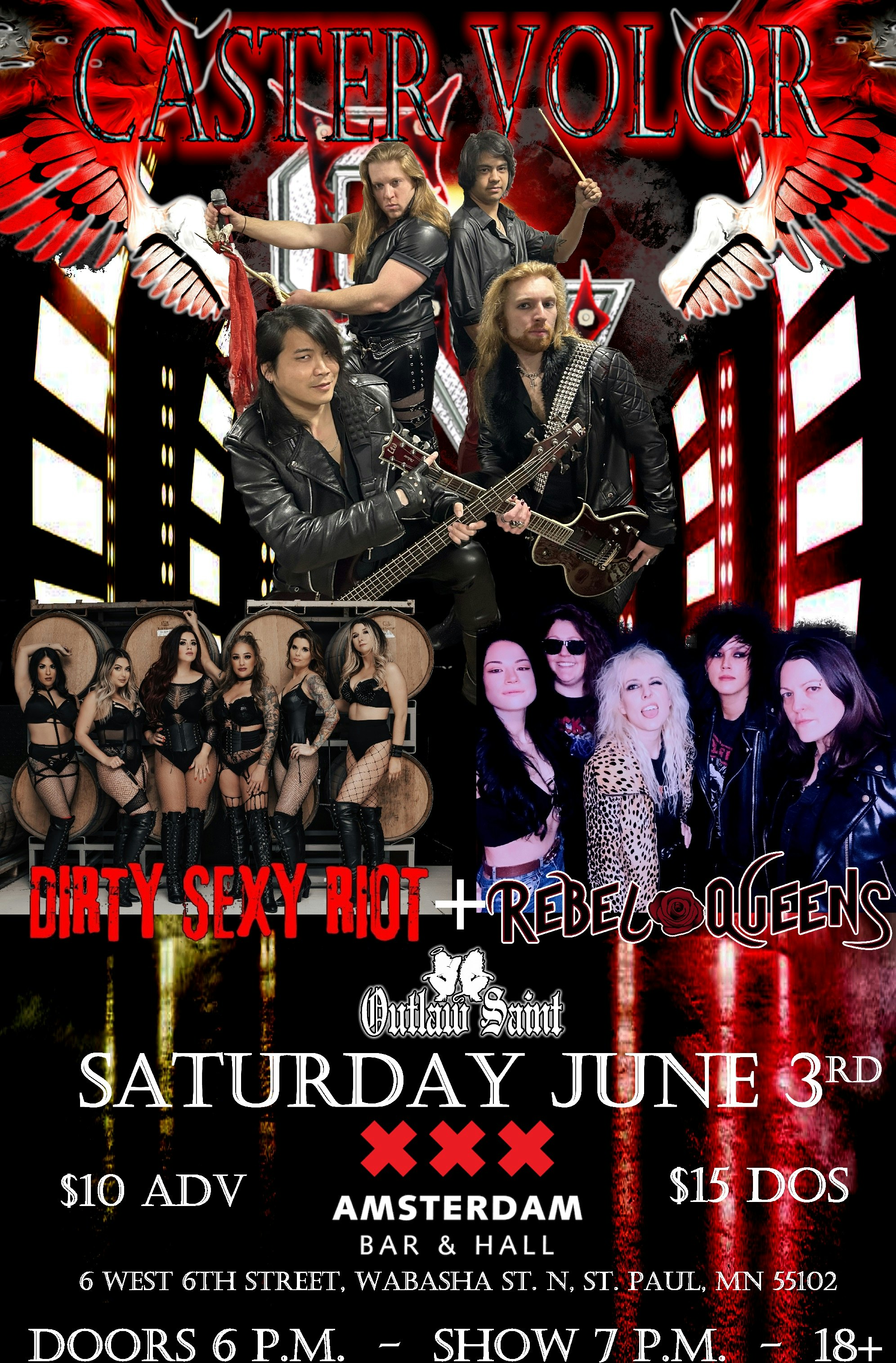 Caster Volor, Dirty Sexy Riot, Rebel Queens, Outlaw Saint Tickets 13