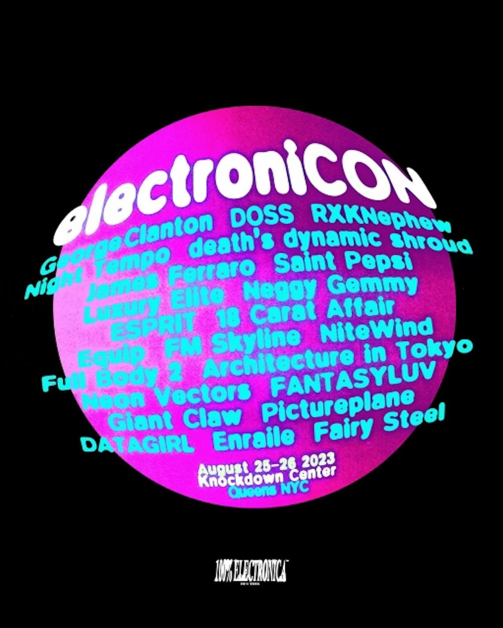 ElectroniCON 2023 Tickets 97.60 Aug 25 Knockdown Center, New