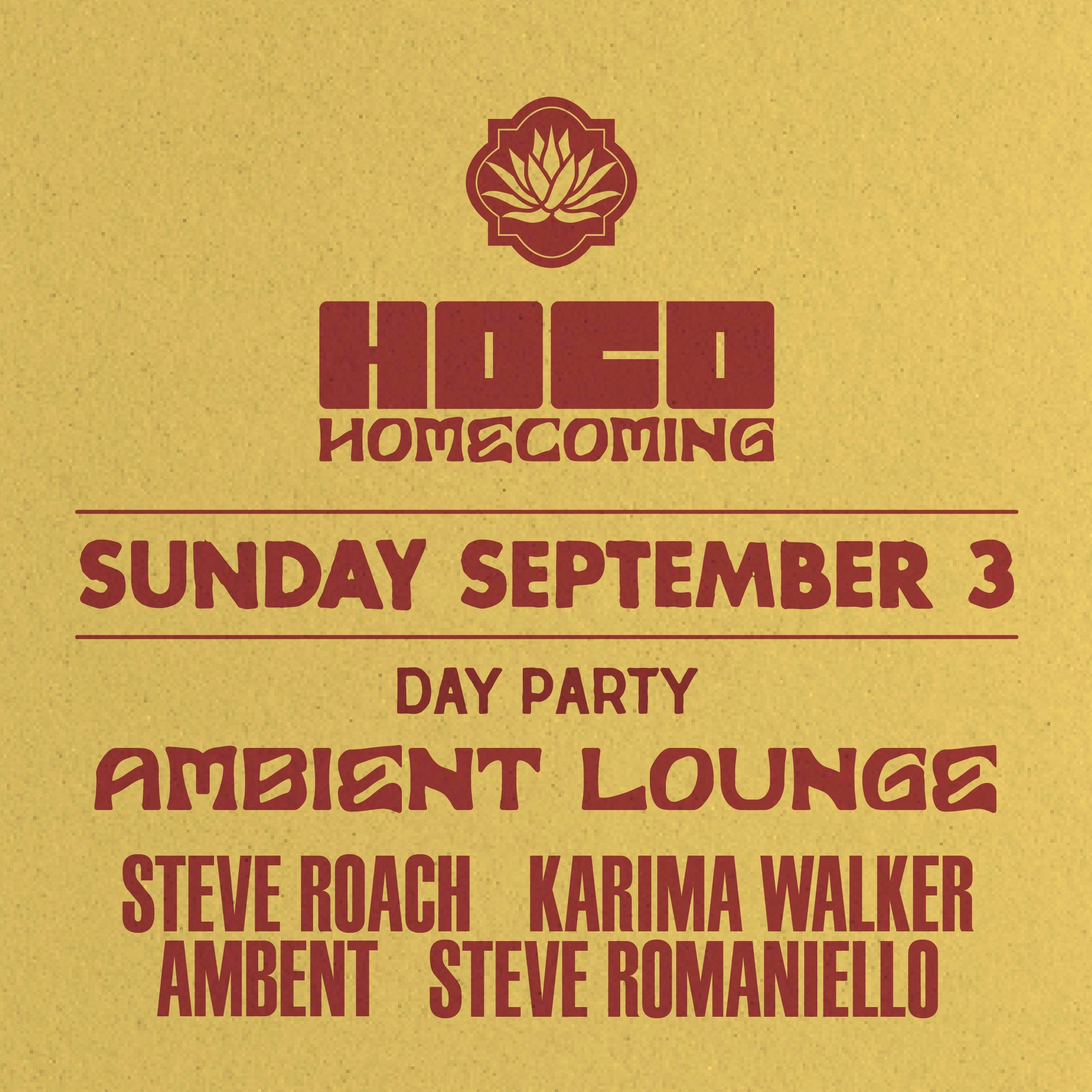 HOCO FEST | Ambient Lounge | Day Party