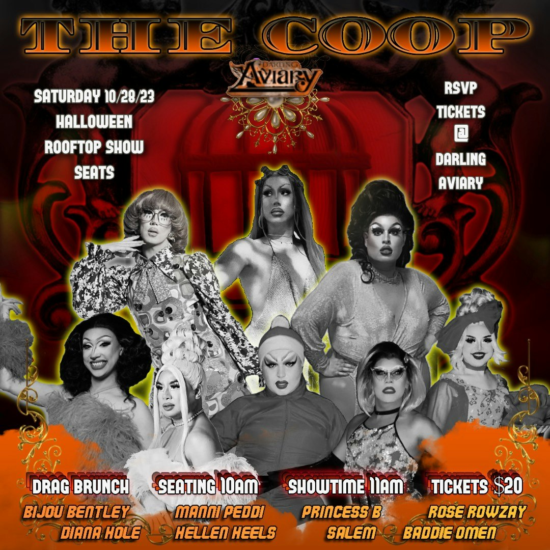 Drag Brunch "The Coop" Halloween Edition at Darling Aviary on Oct 28