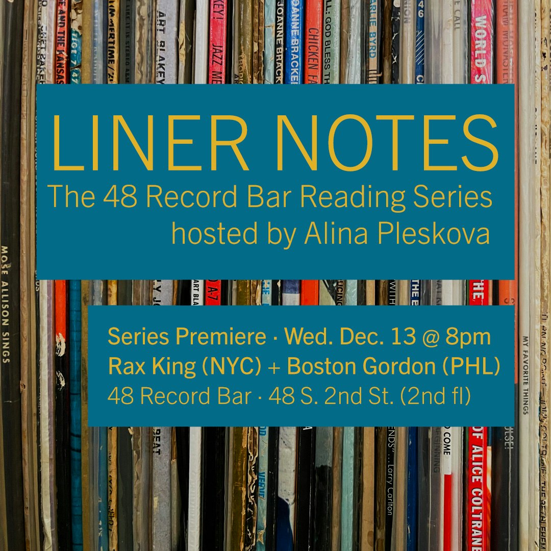 Liner Notes: The 48 Record Bar Reading Series Tickets | $5.95 | 13