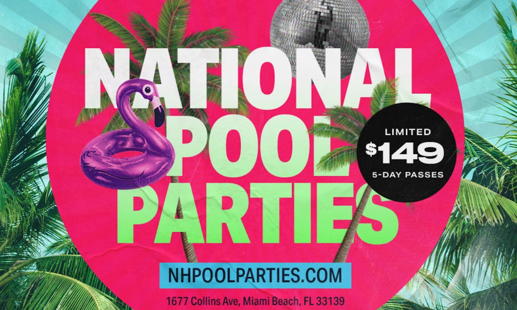 National Hotel Pool Parties All-Week Access Bands - Miami Music Week 2023  at The National Hotel, Miami