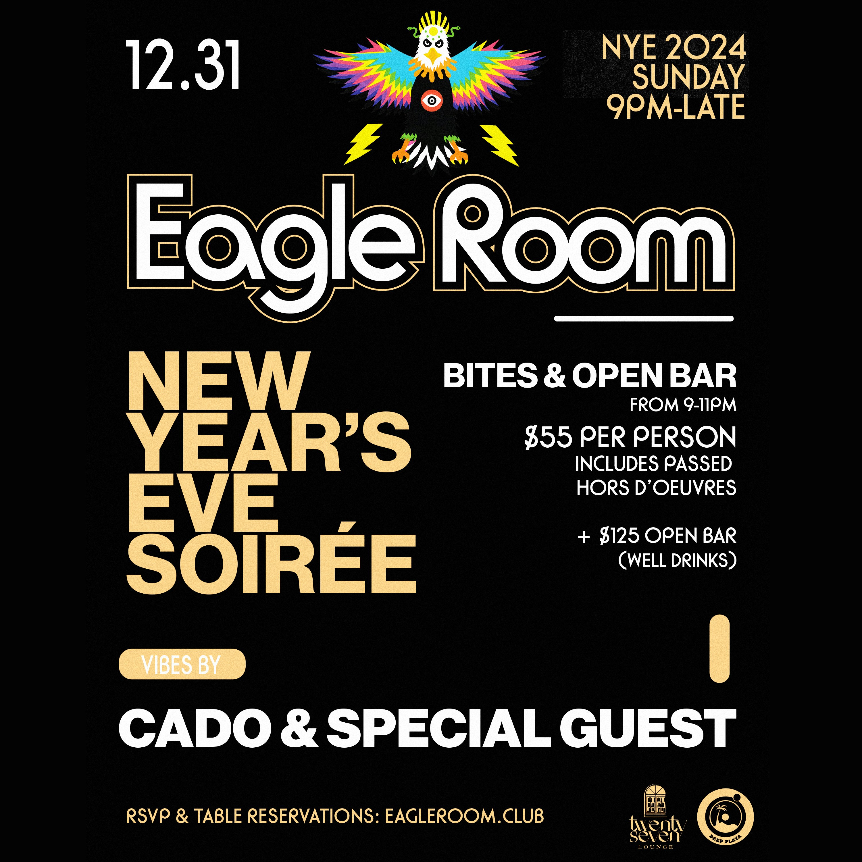 New Year's Eve Soirée | Cado + Special Guest Tickets | Free | 31