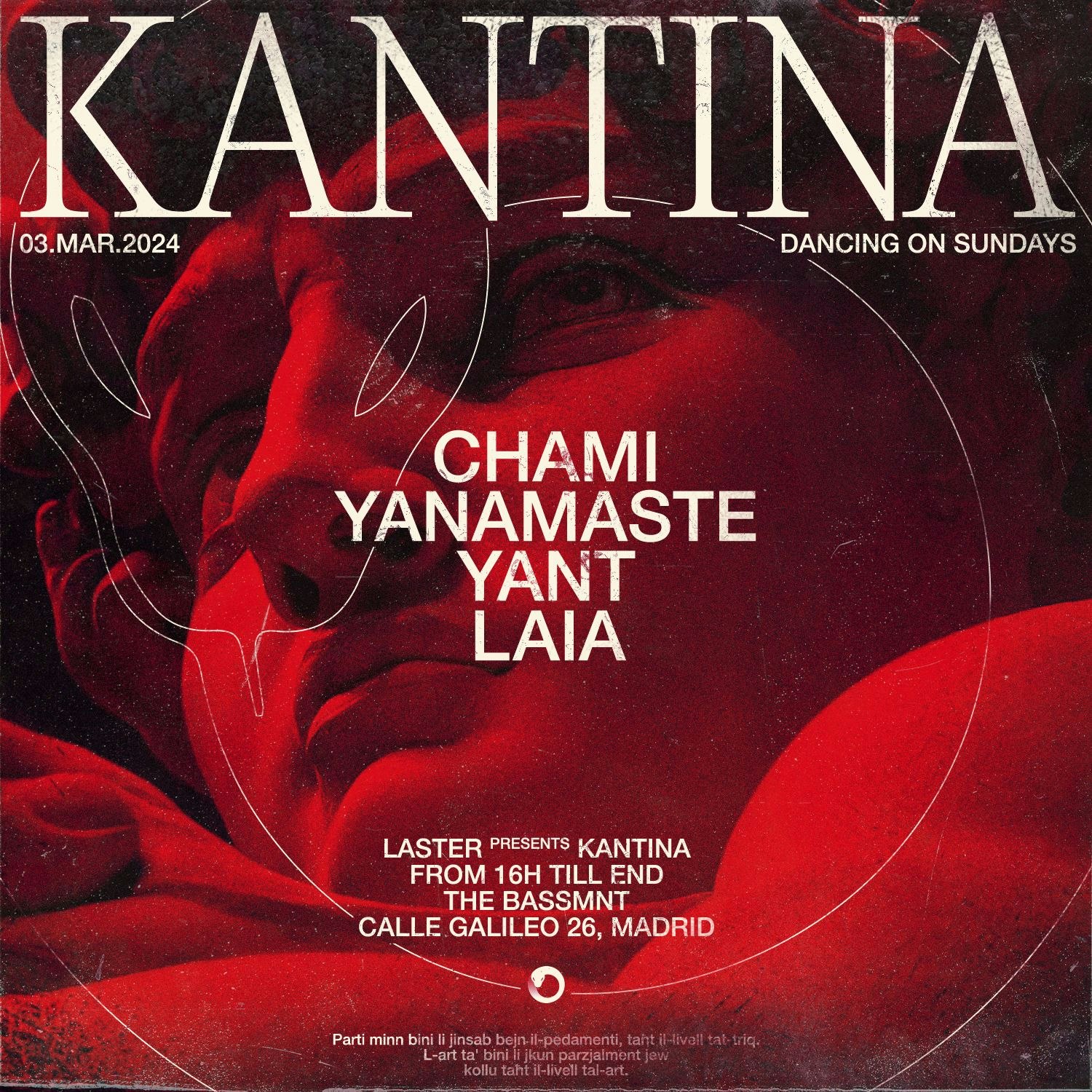 Laster Club presents KANTINA 005: Chami, Yanamaste, Yant & Laia