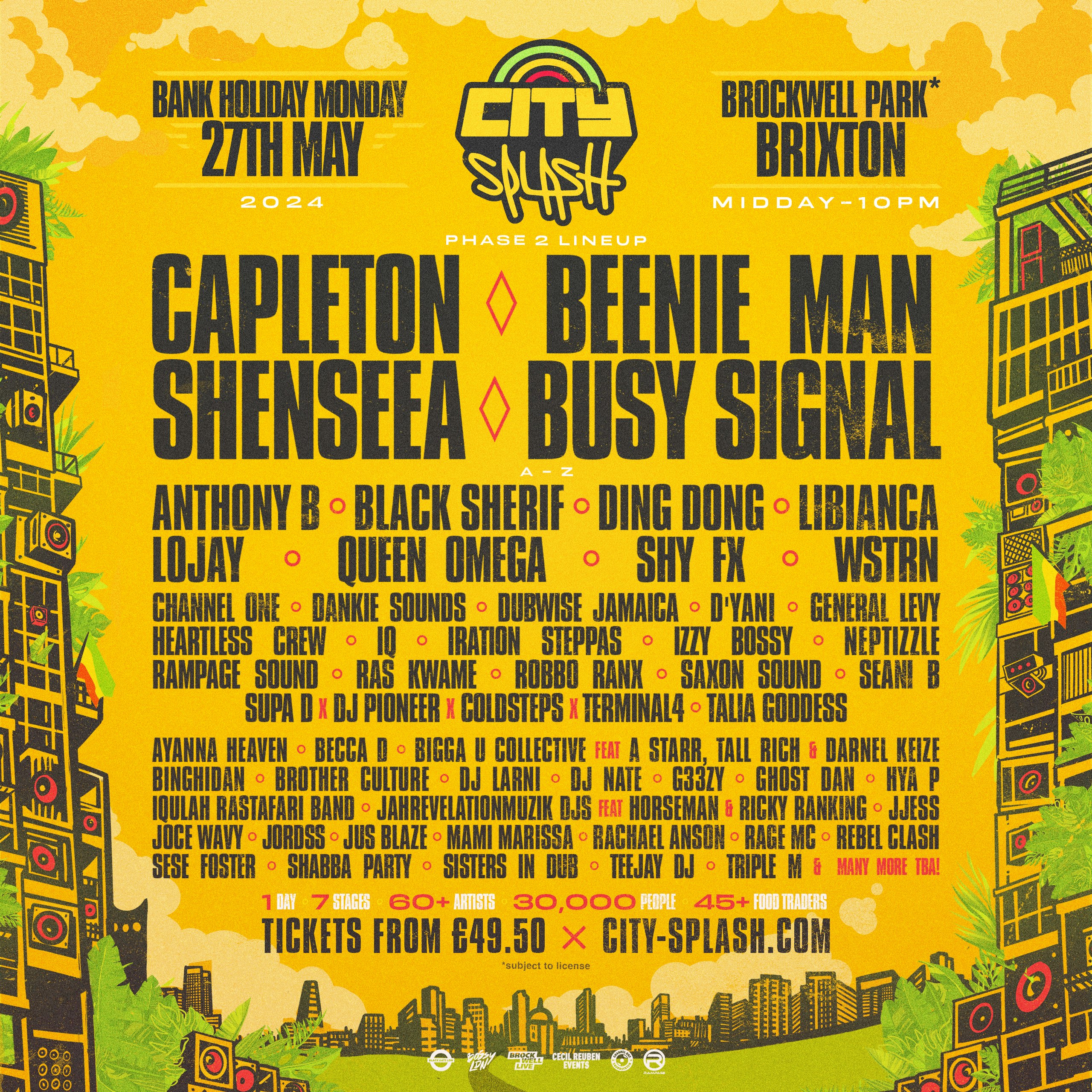 City Splash 2024 Tickets From £54.45 27 May Brockwell Park