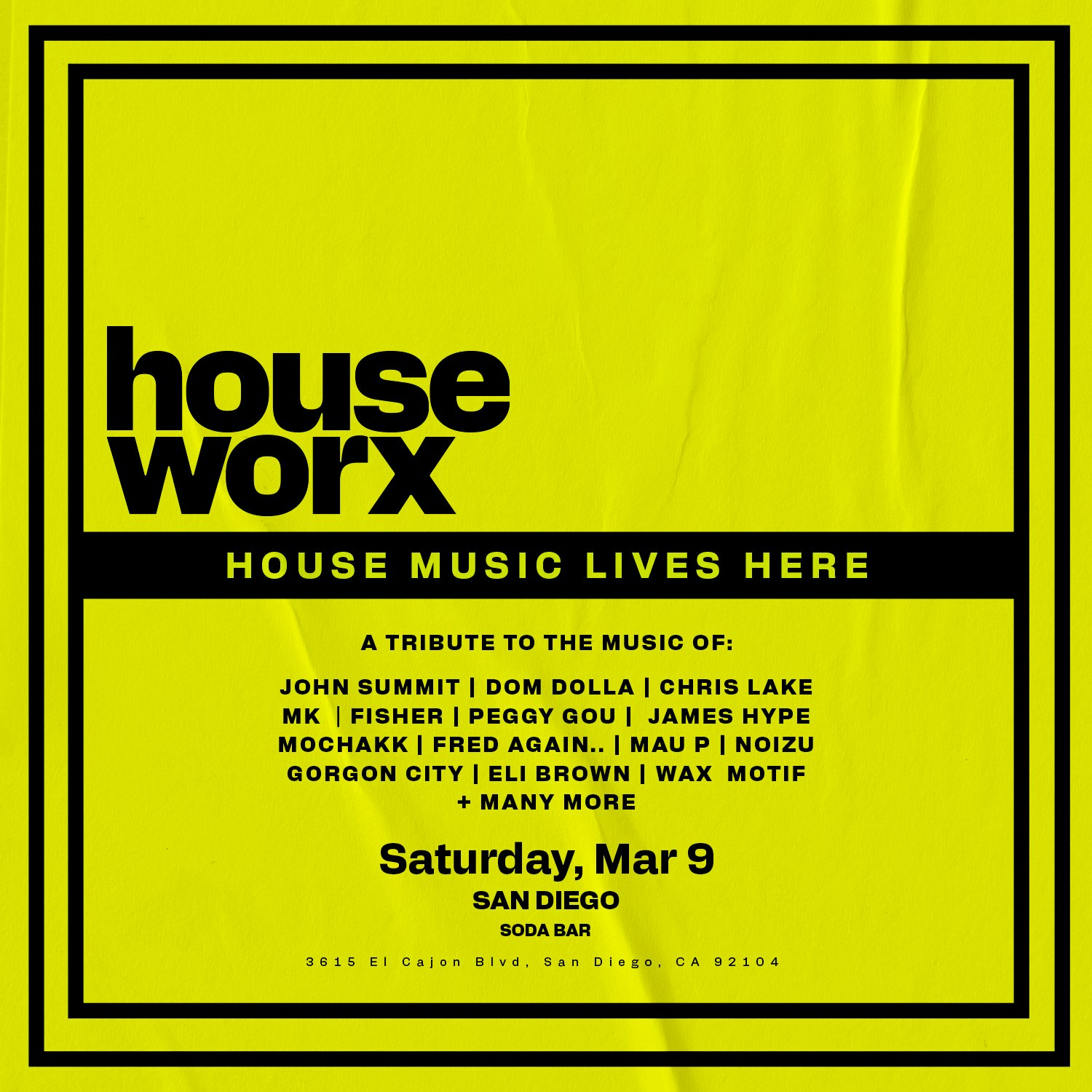 House Worx House Music Anthems All Night Long Tickets From