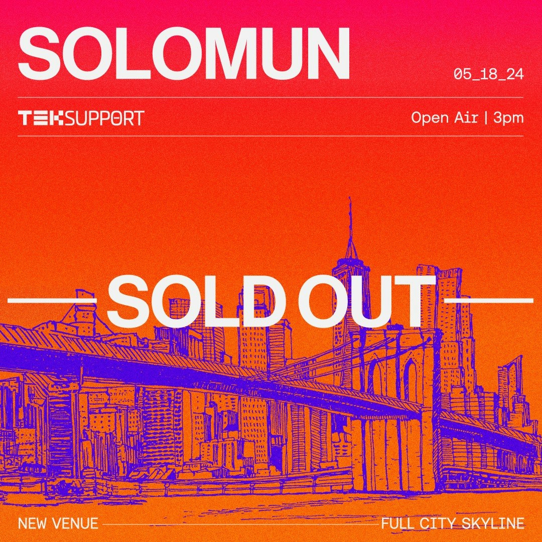 Teksupport: Solomun (SOLD OUT) Tickets | From $74.68 | 18 May