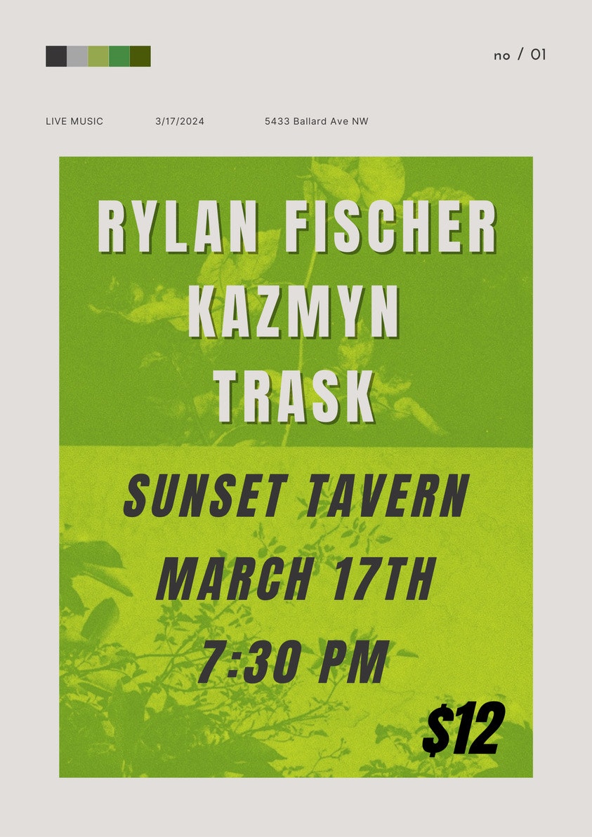 Rylan Fischer Kazmyn Trask Tickets 16 22 17. M rz The