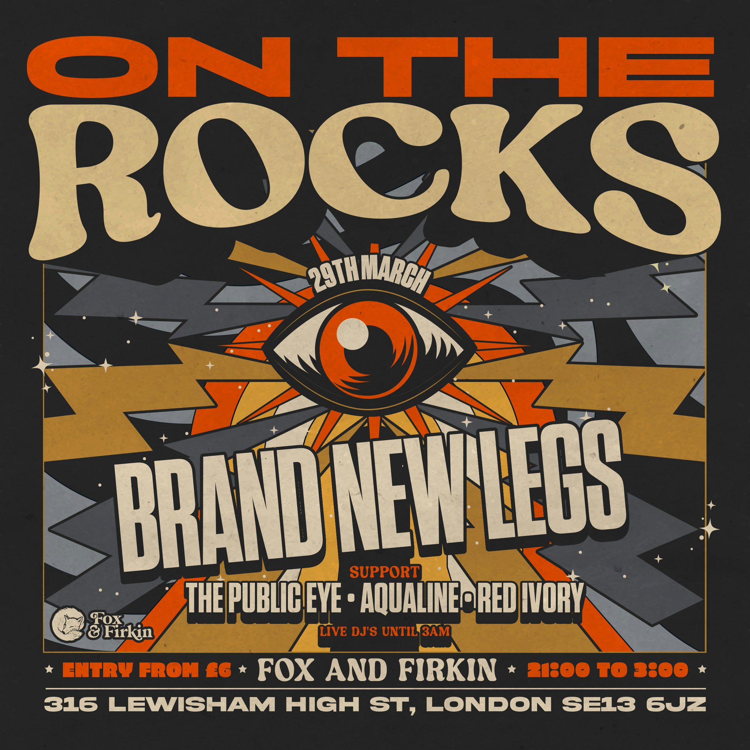 On the Rocks Tickets, £6, 29 Mar @ Fox & Firkin, London