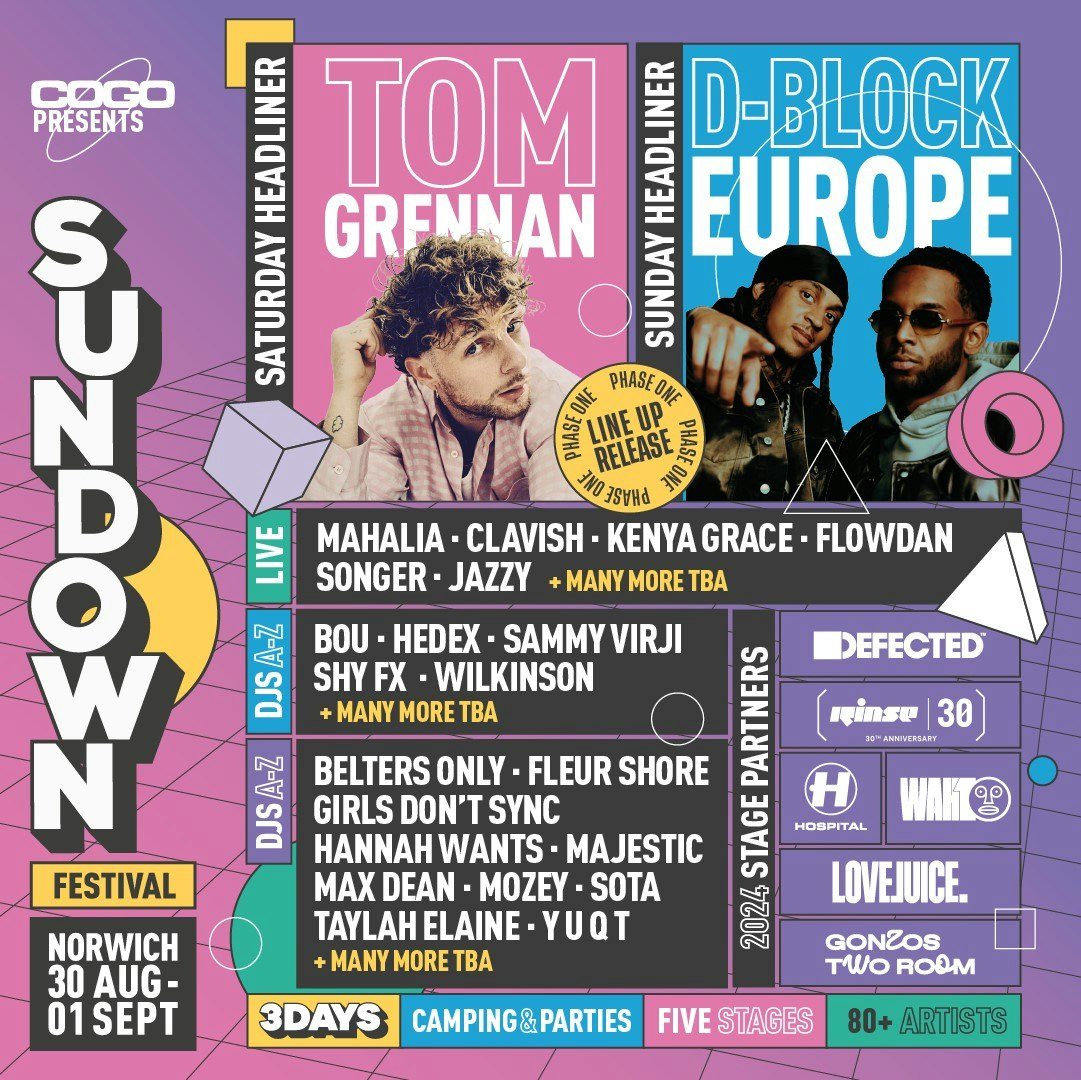Sundown Tickets From £123.42 30 Aug Norfolk Showground, London DICE