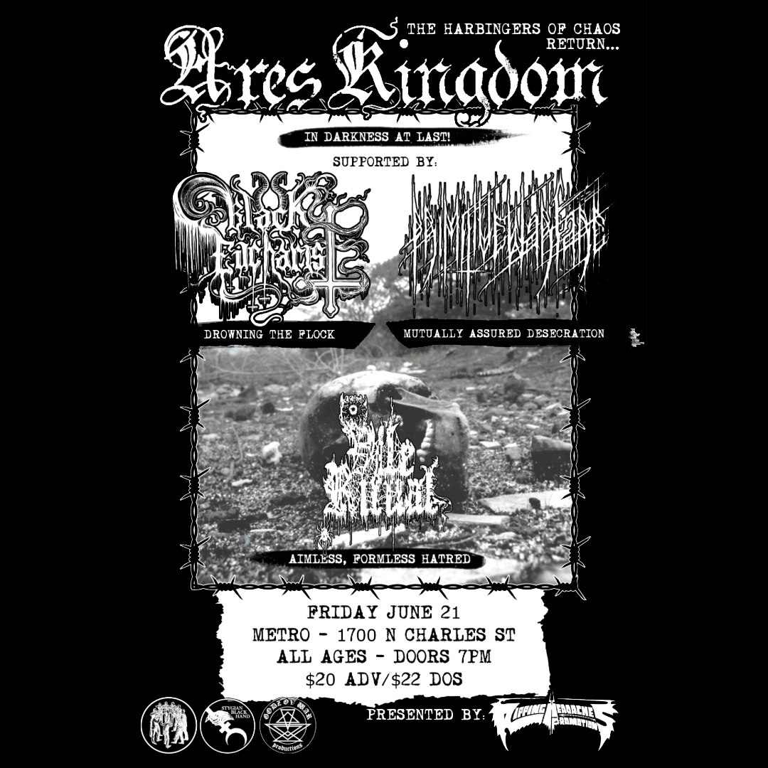 Ares Kingdom W/ Primitive Warfare, Black Eucharist And Vile Ritual live ...