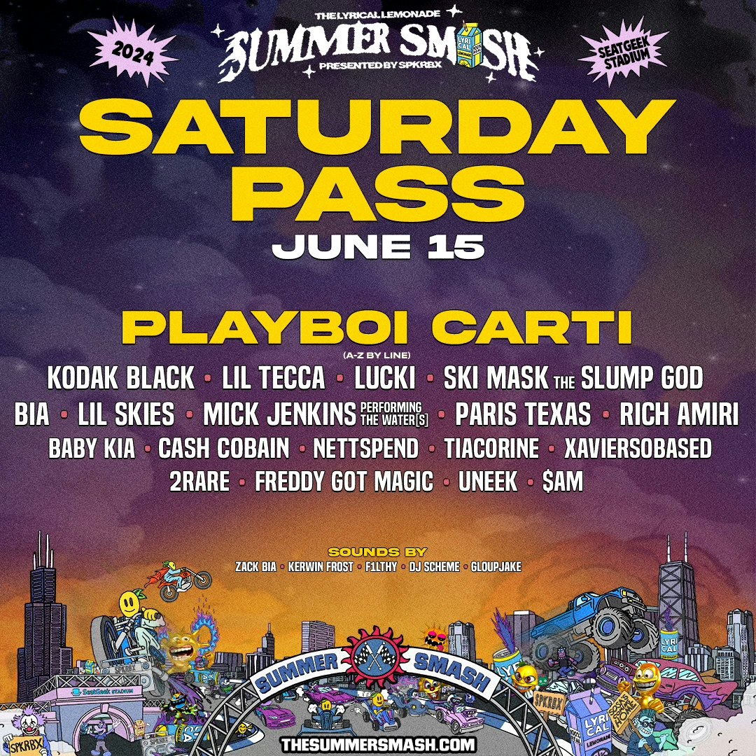 The Lyrical Lemonade Summer Smash - Saturday & 2-Day Passes Bilhetes ...