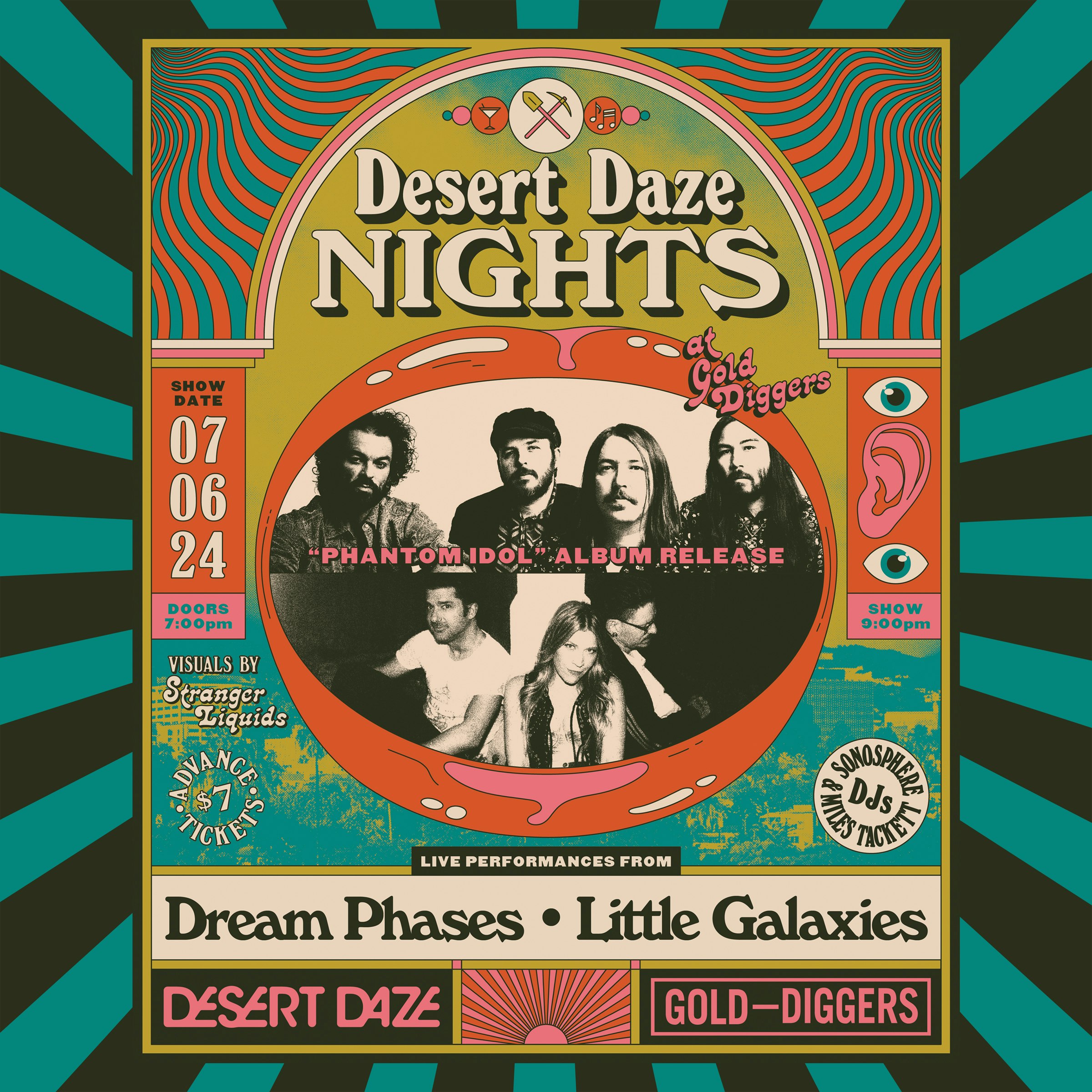 Desert Daze Nights: Dream Phases (Phantom Idol Album Release) + Little Galaxies