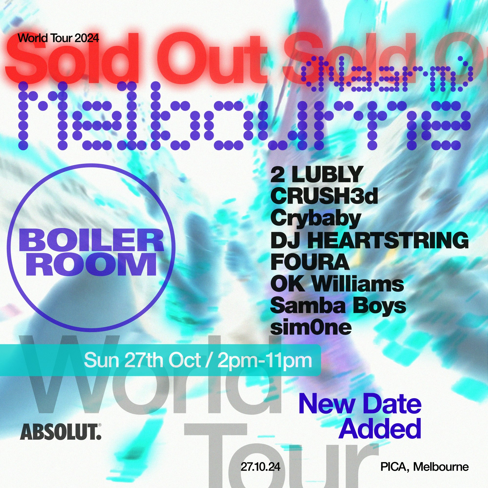 Boiler Room Melbourne Sunday Tickets A136.94 27 Oct Pica