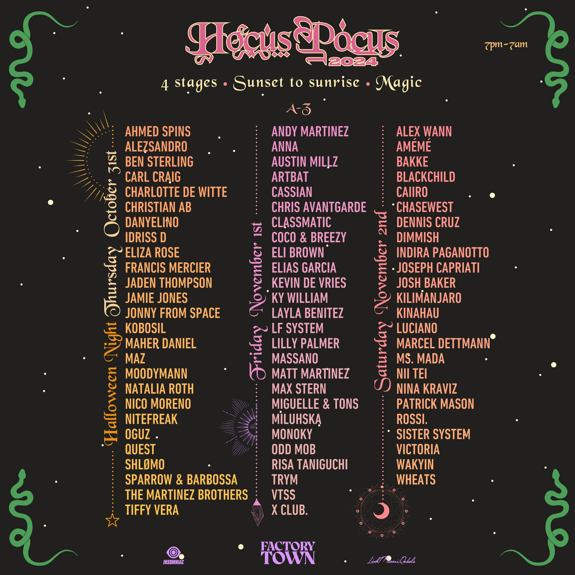 Hocus Pocus 2024 (3Day Pass) Tickets From 120 31 Oct Factory