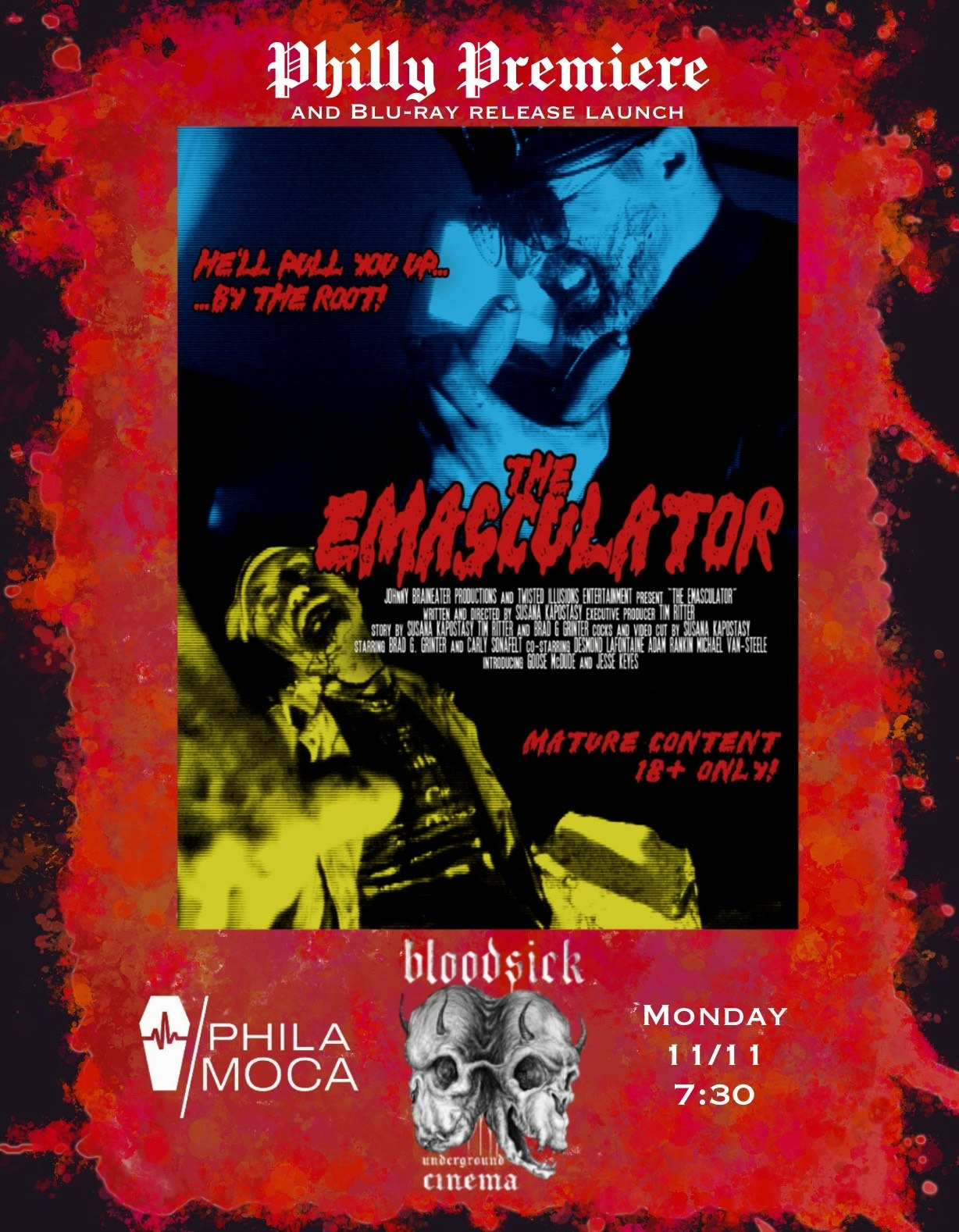 THE EMASCULATOR Philly Premiere & Bluray Release Launch Tickets