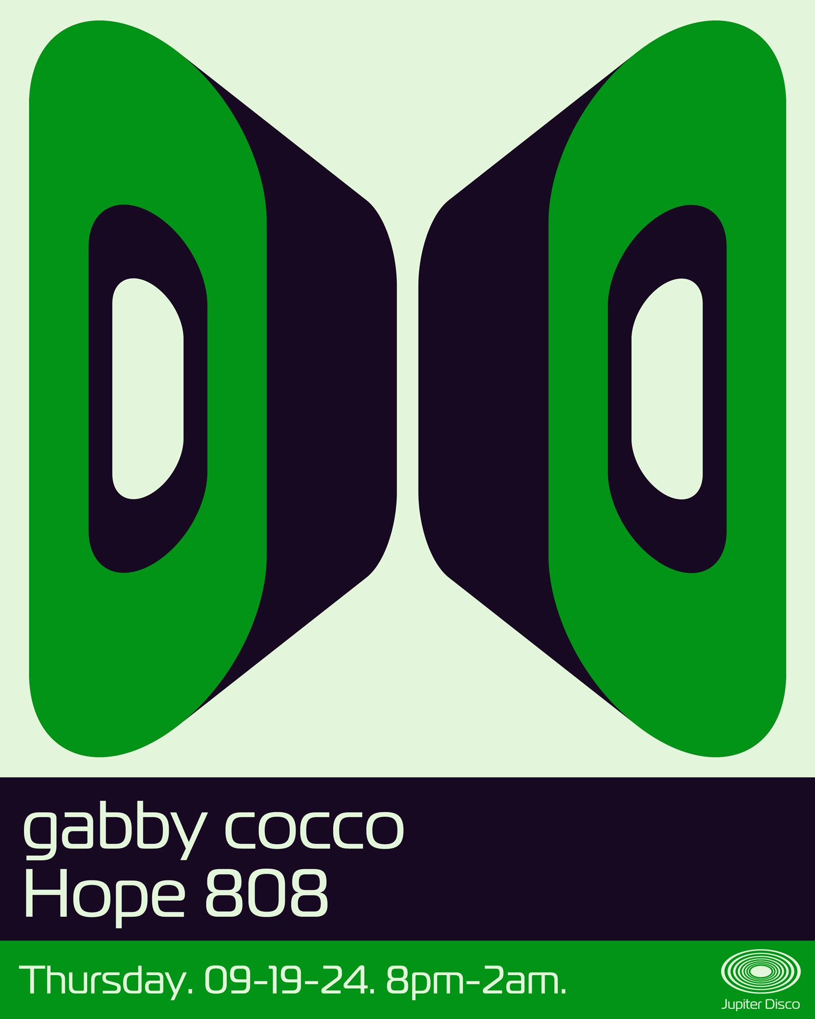 gabby cocco + Hope 808 Tickets 5.67 19 Sept Jupiter Disco