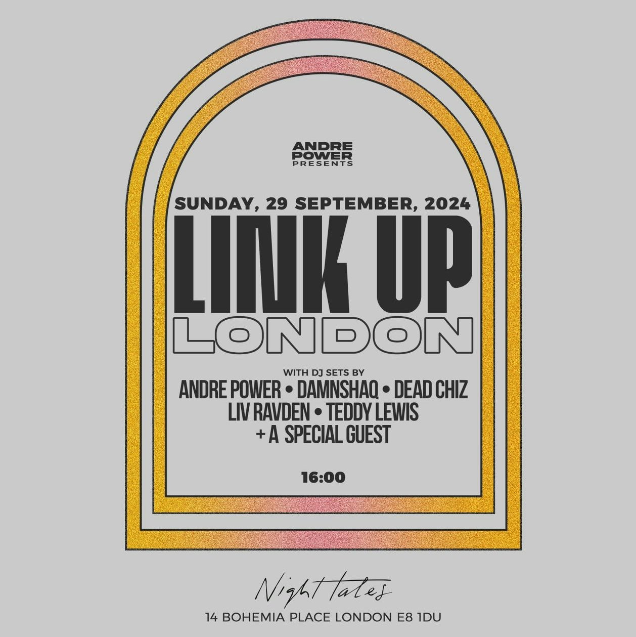 Andre Power Present Link Up Day Party : London event image