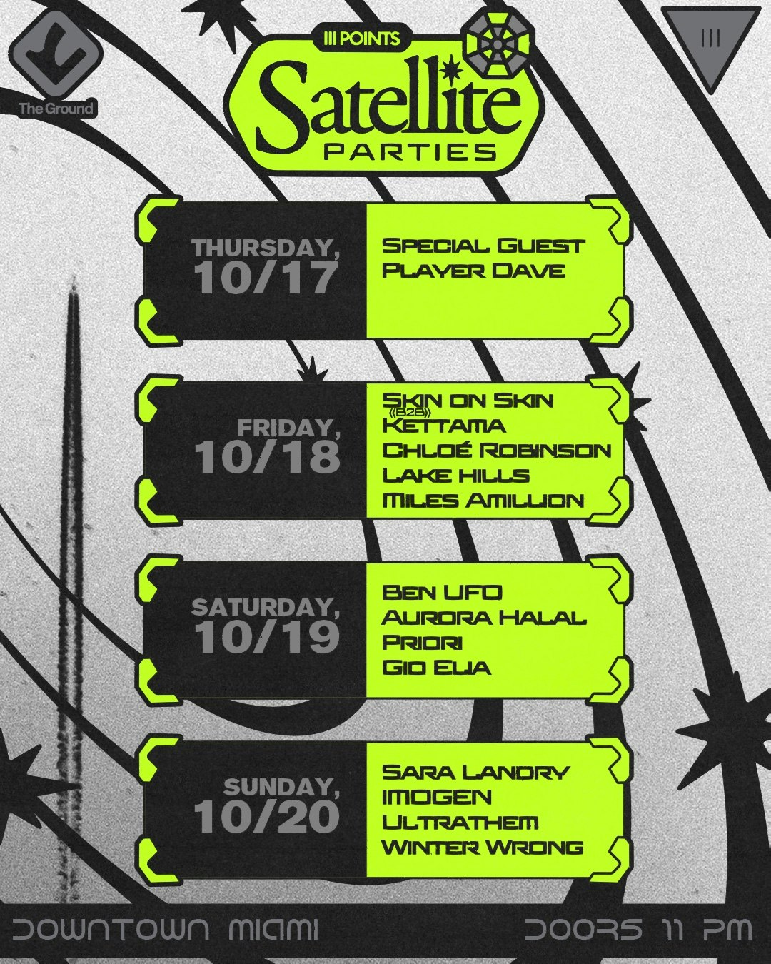 Satellite Ben UFO + Aurora Halal Tickets 19 Oct The Ground Miami