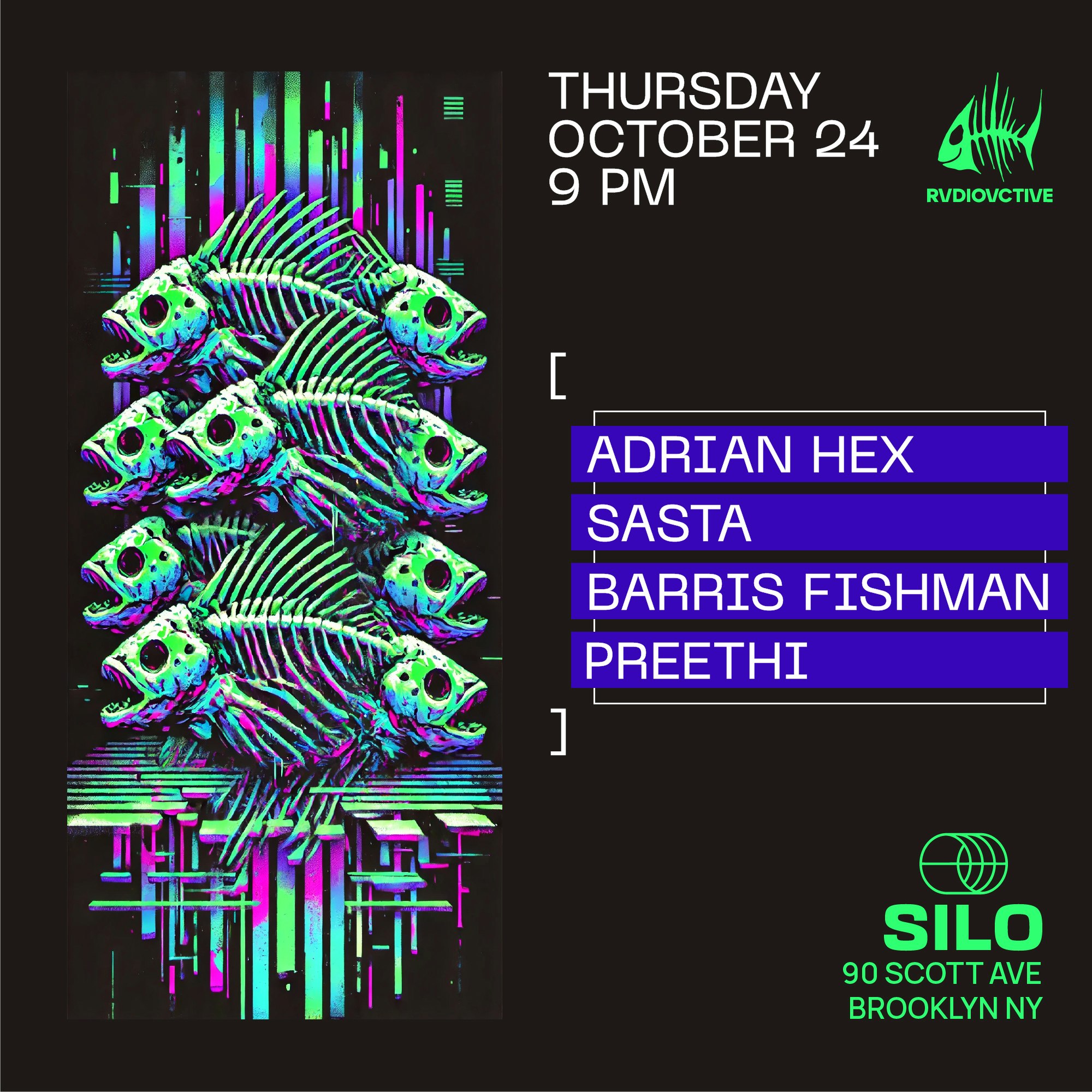 RVDIOVCTIVE presents Adrian Hex, Sasta, Barris Fishman, Preethi Tickets