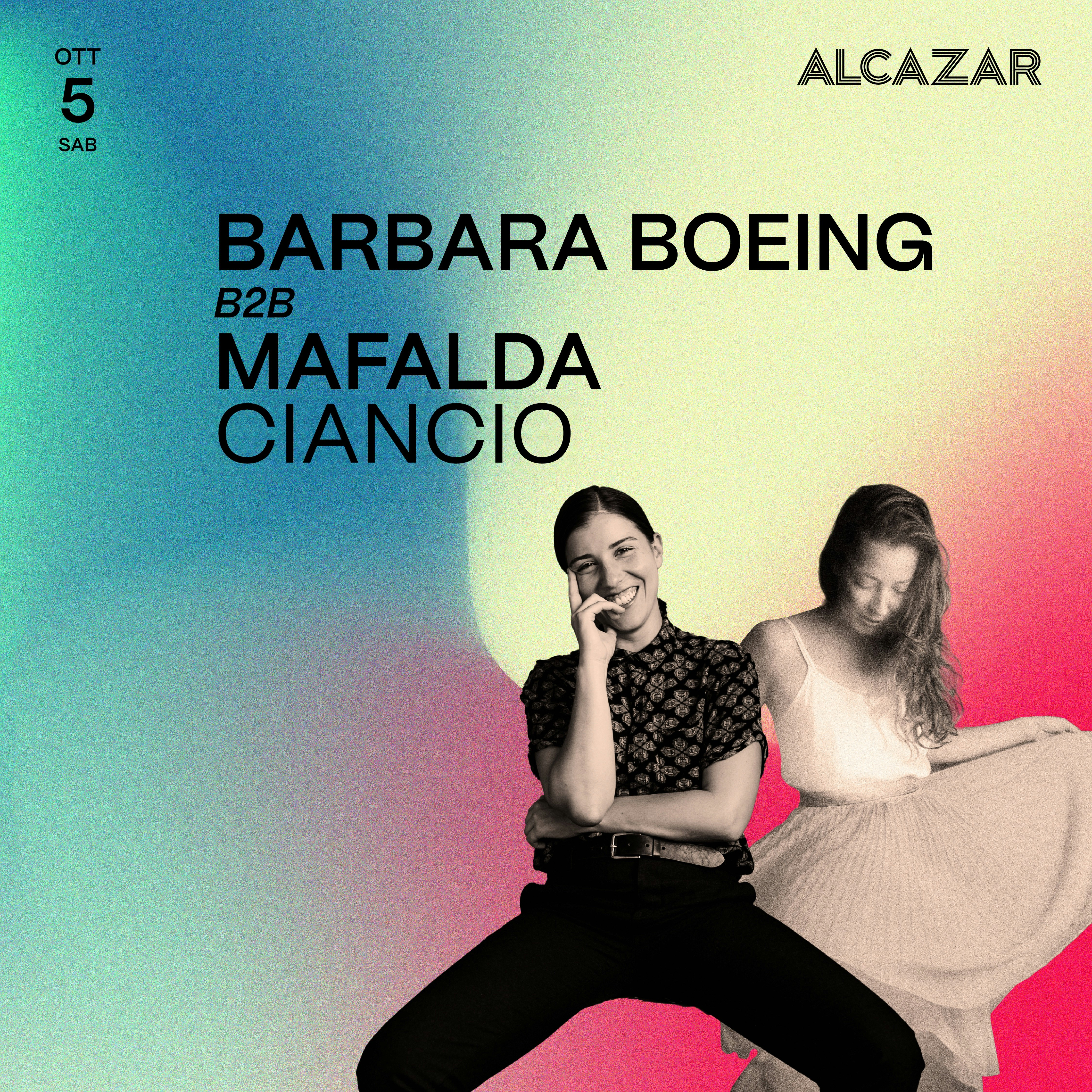Barbara Boeing b2b Mafalda, Ciancio at Alcazar Tickets €13.49 5 Oct