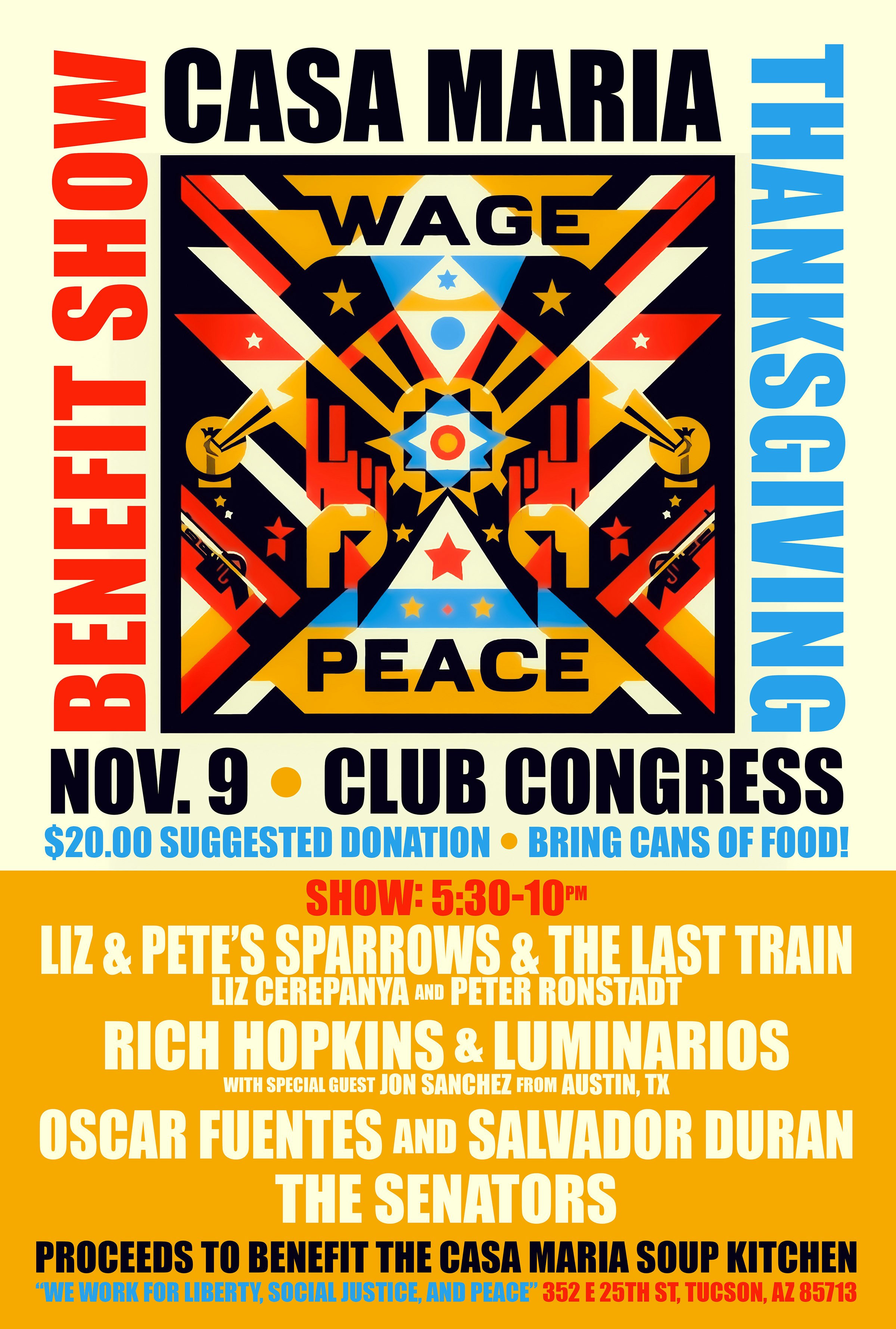 Casa Maria Thanksgiving Benefit Show