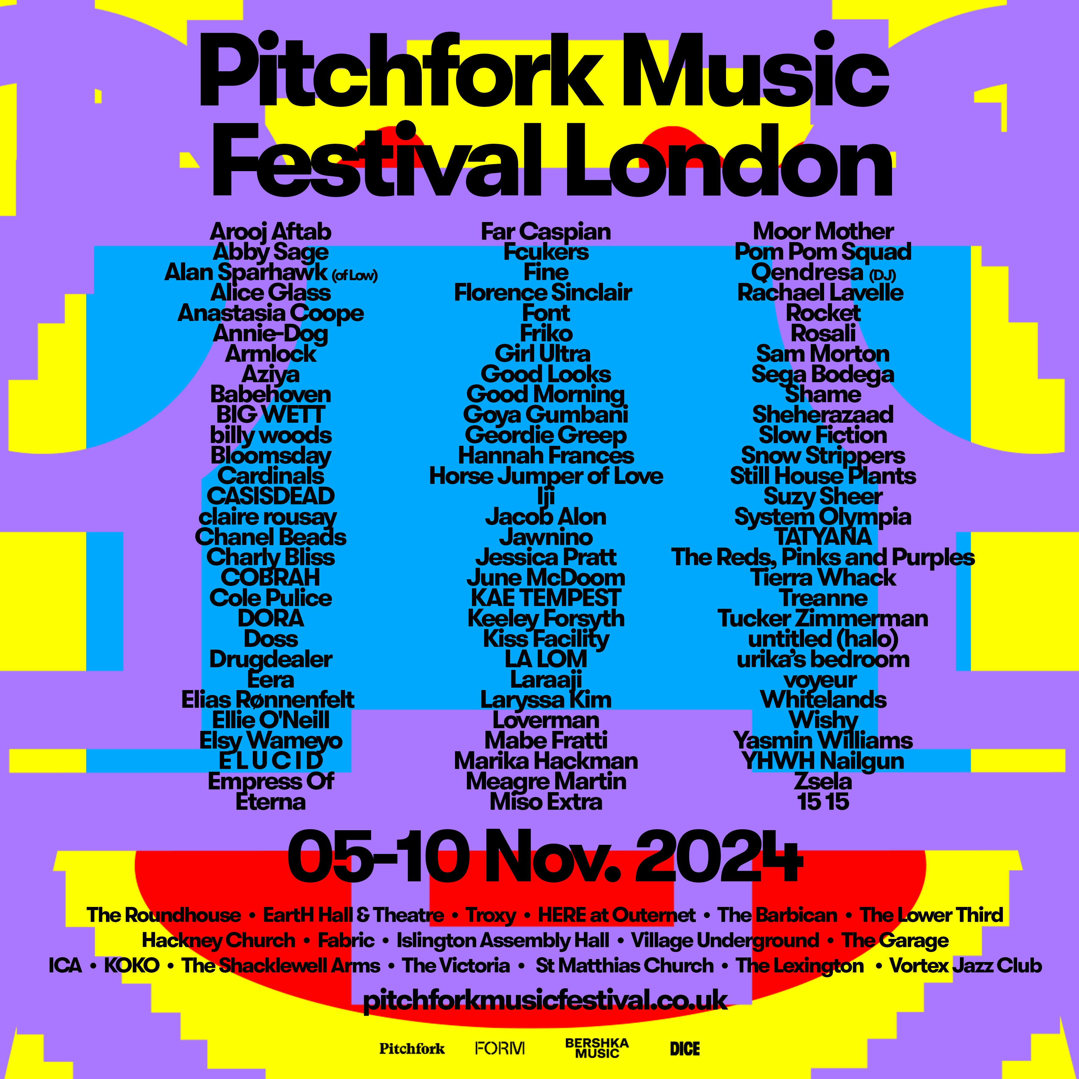 WIN 2 x GOLDEN TICKETS Pitchfork Festival London x BERSHKA MUSIC