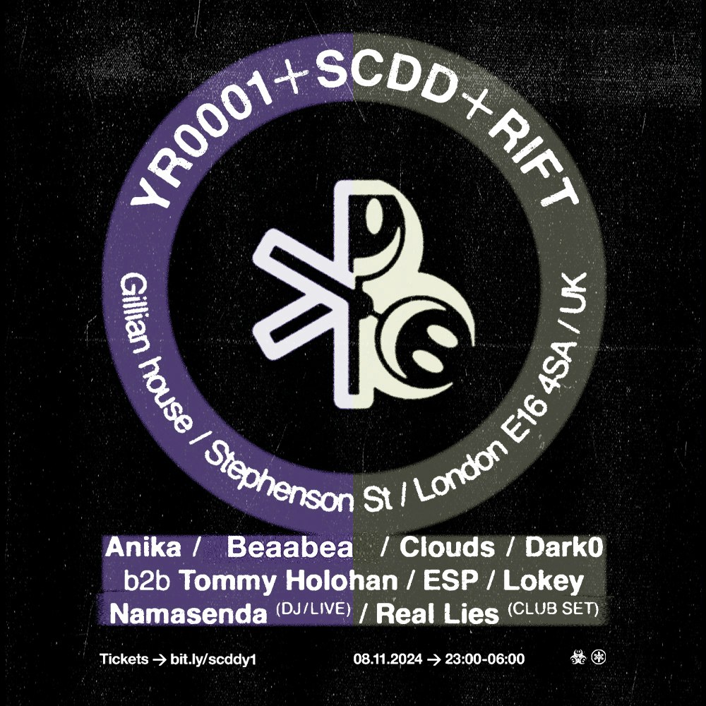 Steel City Dance Discs x YEAR0001 RIFT Tickets From £16.83 8 Nov