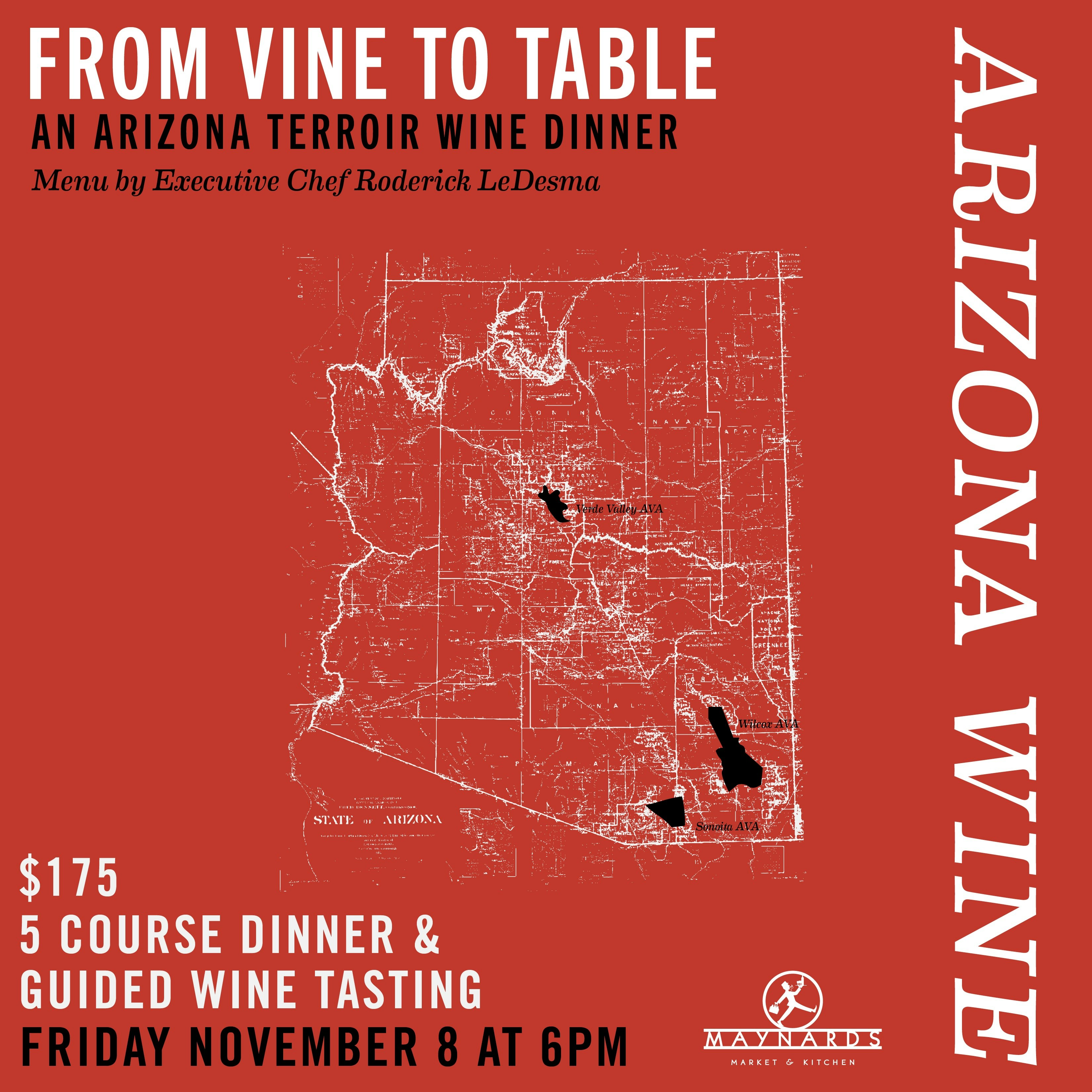 From Vine to Table Wine Dinner Hotel Congress