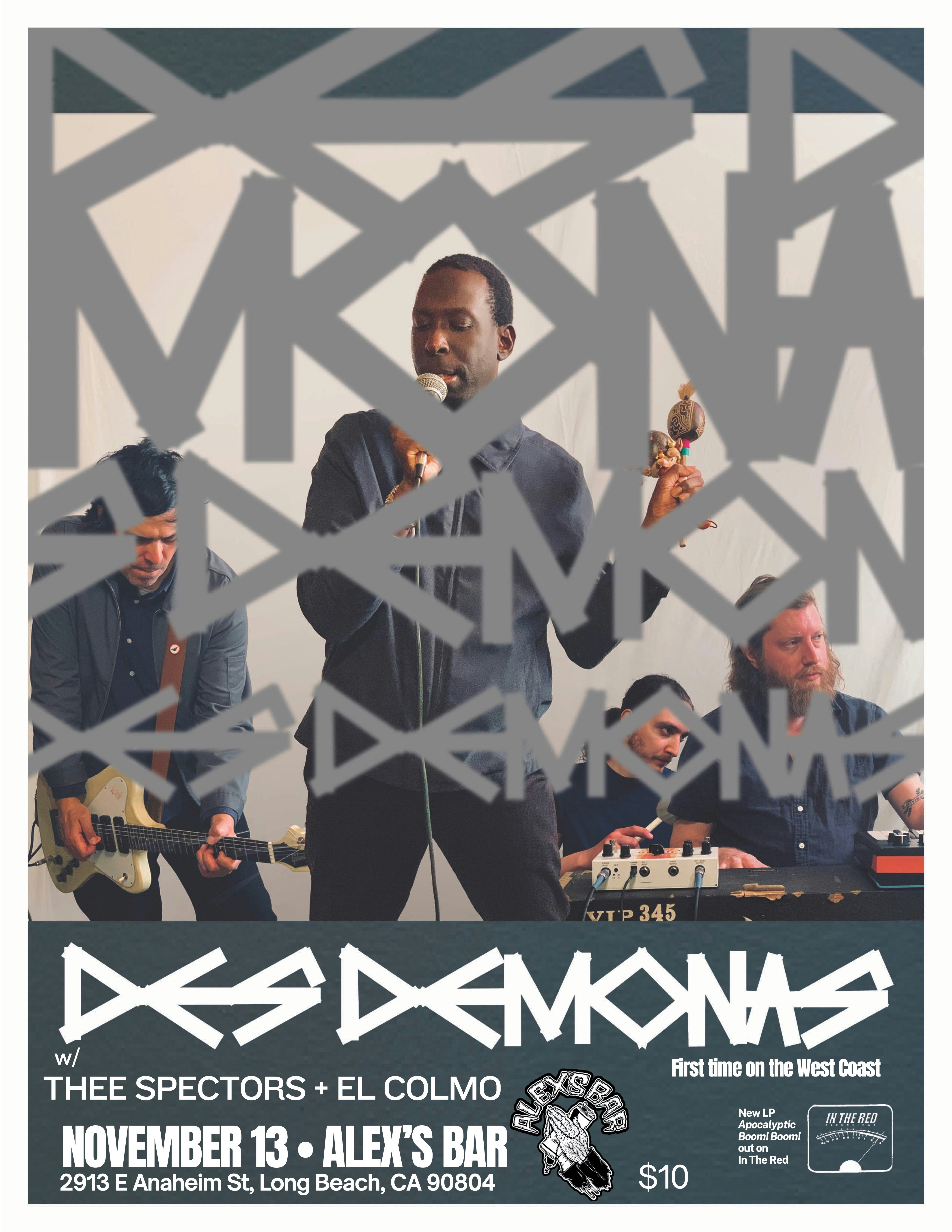 Des Demonas, Thee Spectors, El Colmo Entradas 12,36 13 nov Alex