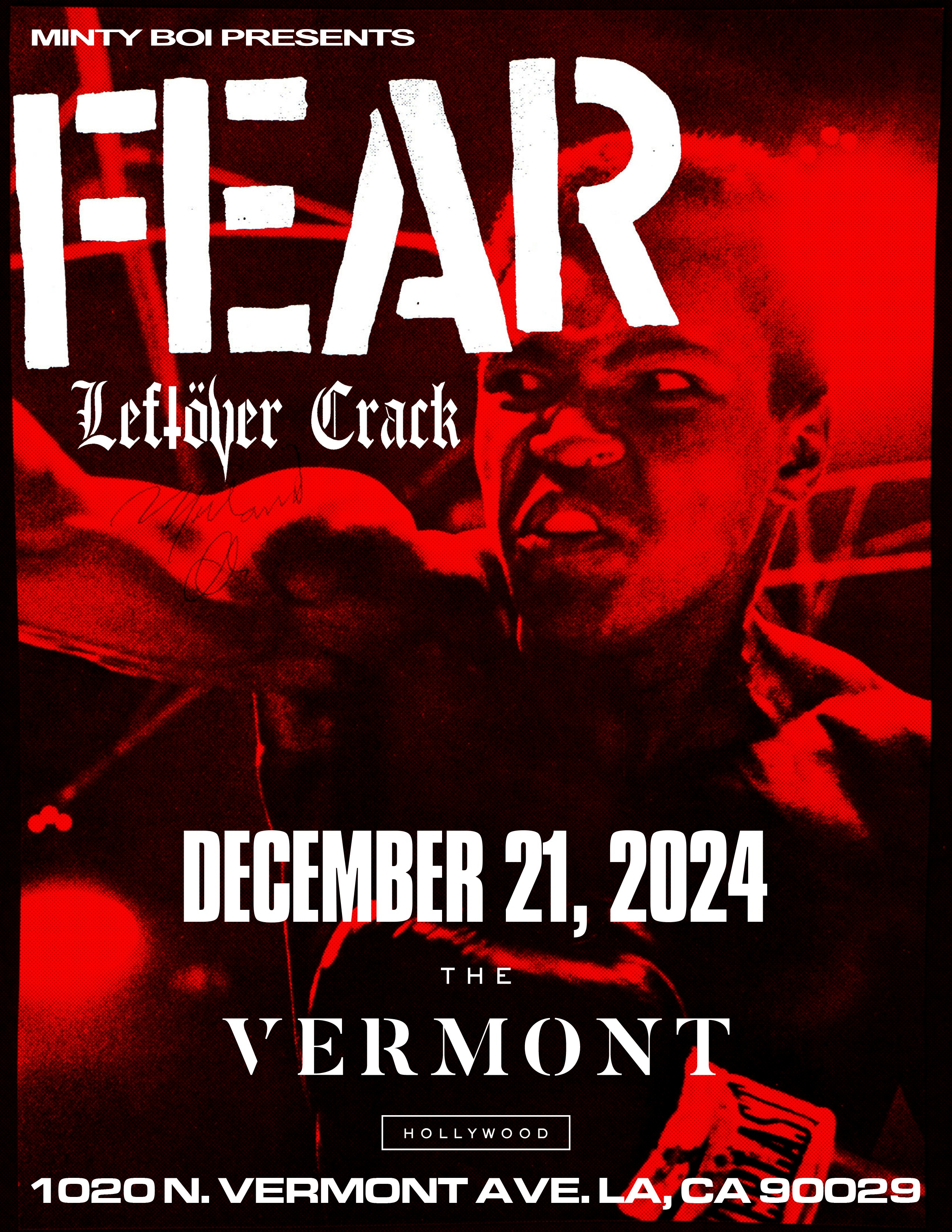 FEAR w/ Leftöver Crack live in Los Angeles Tickets From 33.48 Dec