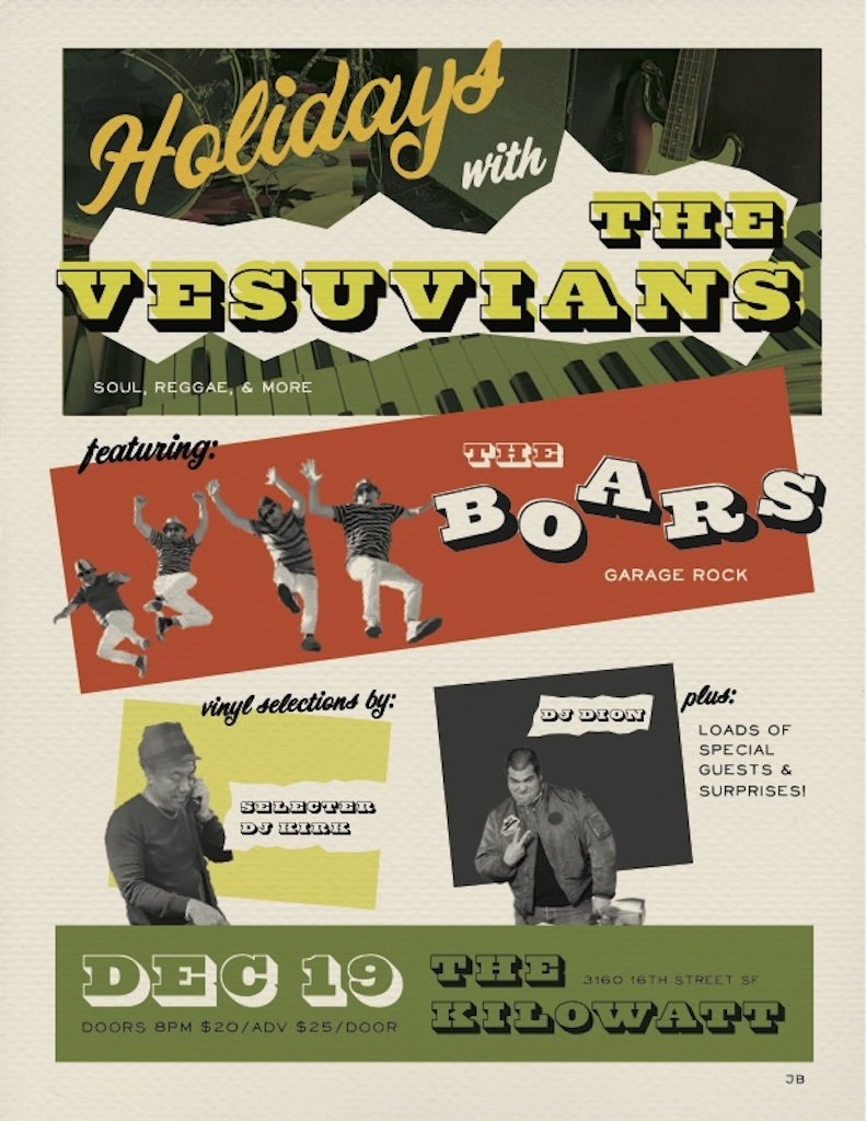 Holidays w/ The Vesuvians, The Boars and more! Tickets 23,69 19