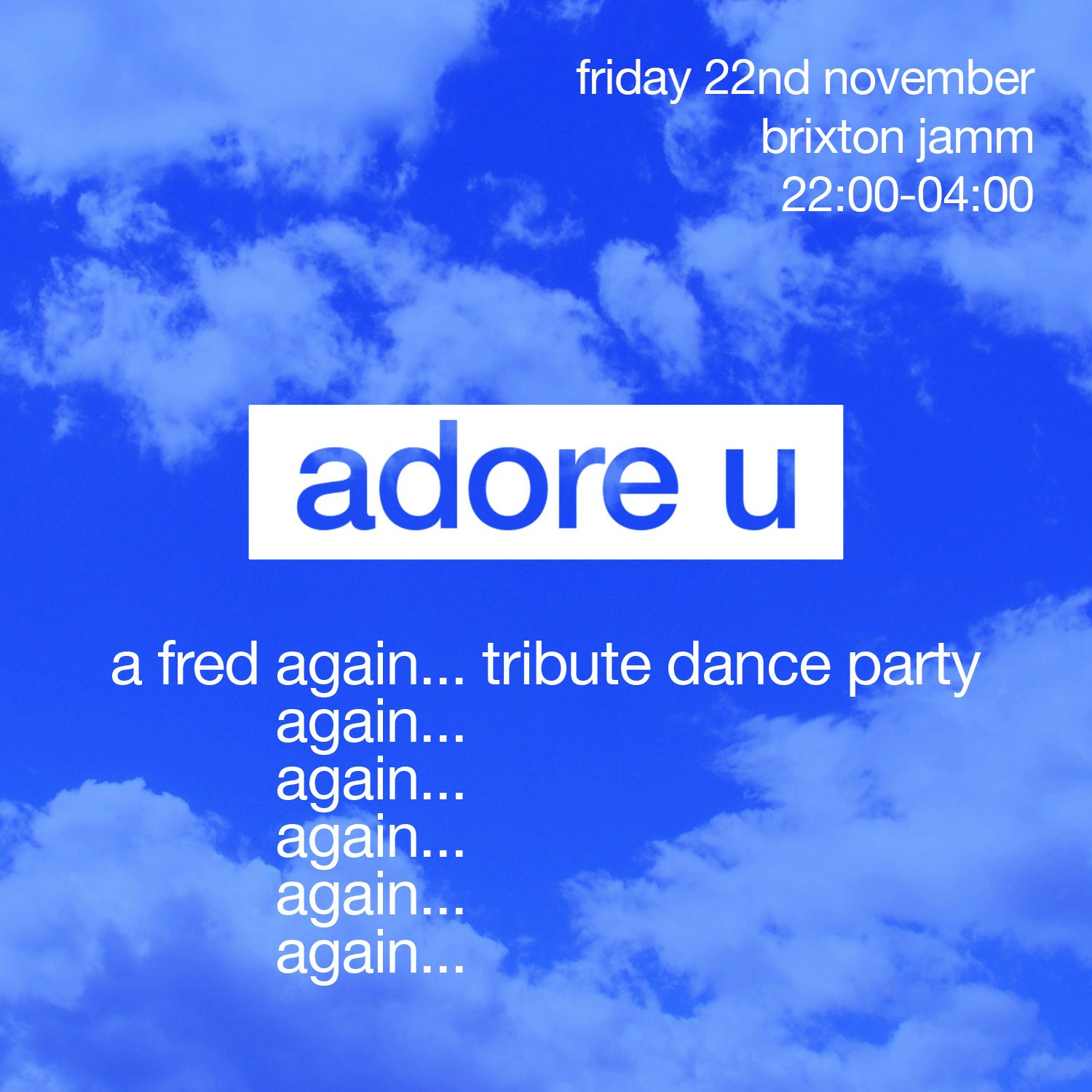 This is a Fred Again… Tribute Party Tickets From £3.30 22 Nov