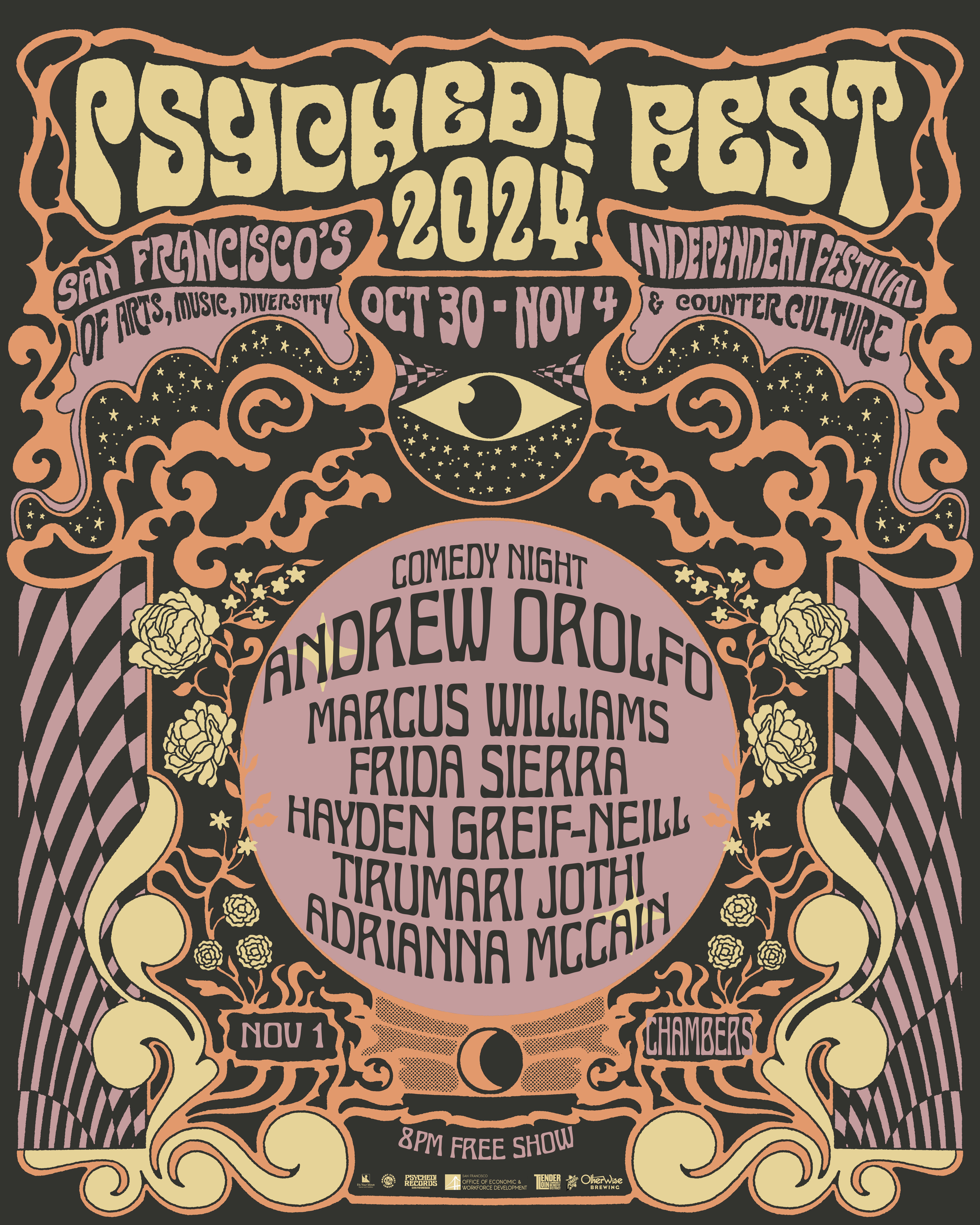 Andew Orolfo, Marcus Williams, Frida Sierra and more... Tickets Free