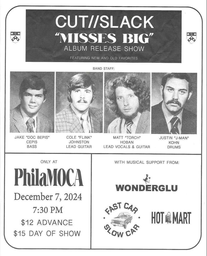 cut//slack Album Release Show w/ Wonderglu / Fast Car Slow Car / Hot