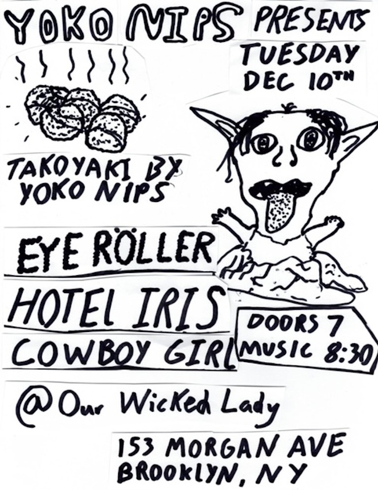 Roof Show! Eye Roller, Hotel iris, Cowboy Girl Tickets 14.12 10