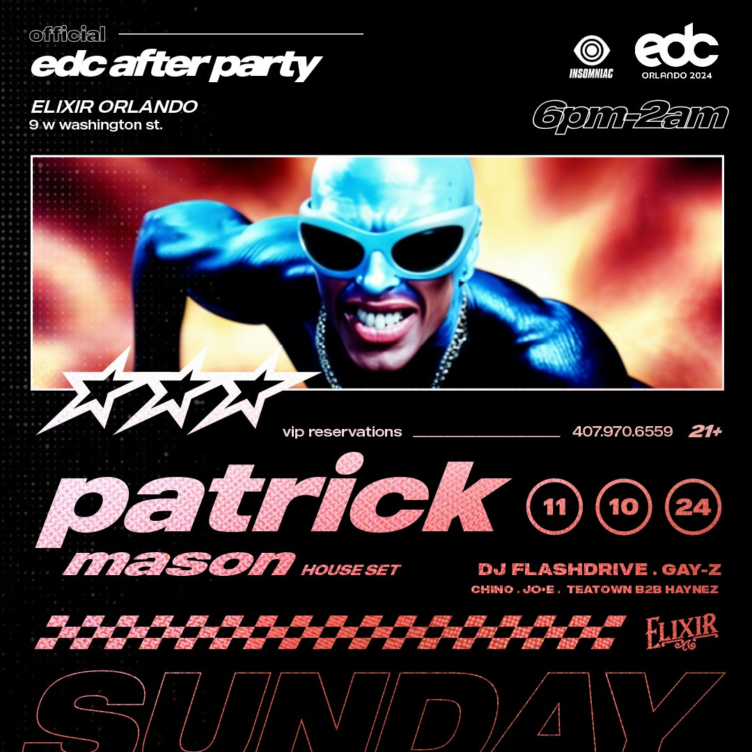 EDC Afterparty ft Patrick Mason (House Set) Tickets 24.58 10 Nov