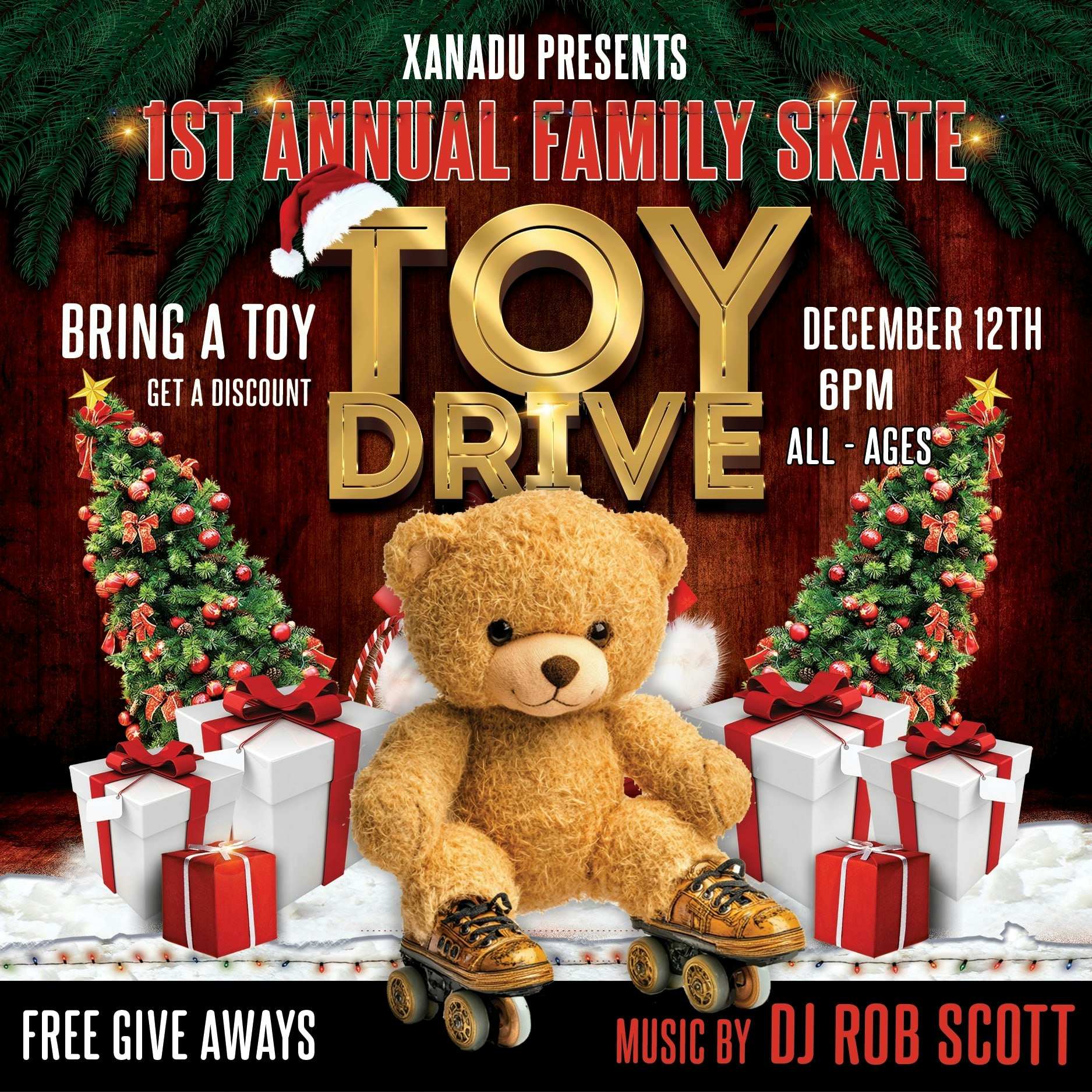 First Annual Family Skate Toy Drive ft Rob Scott  🛼