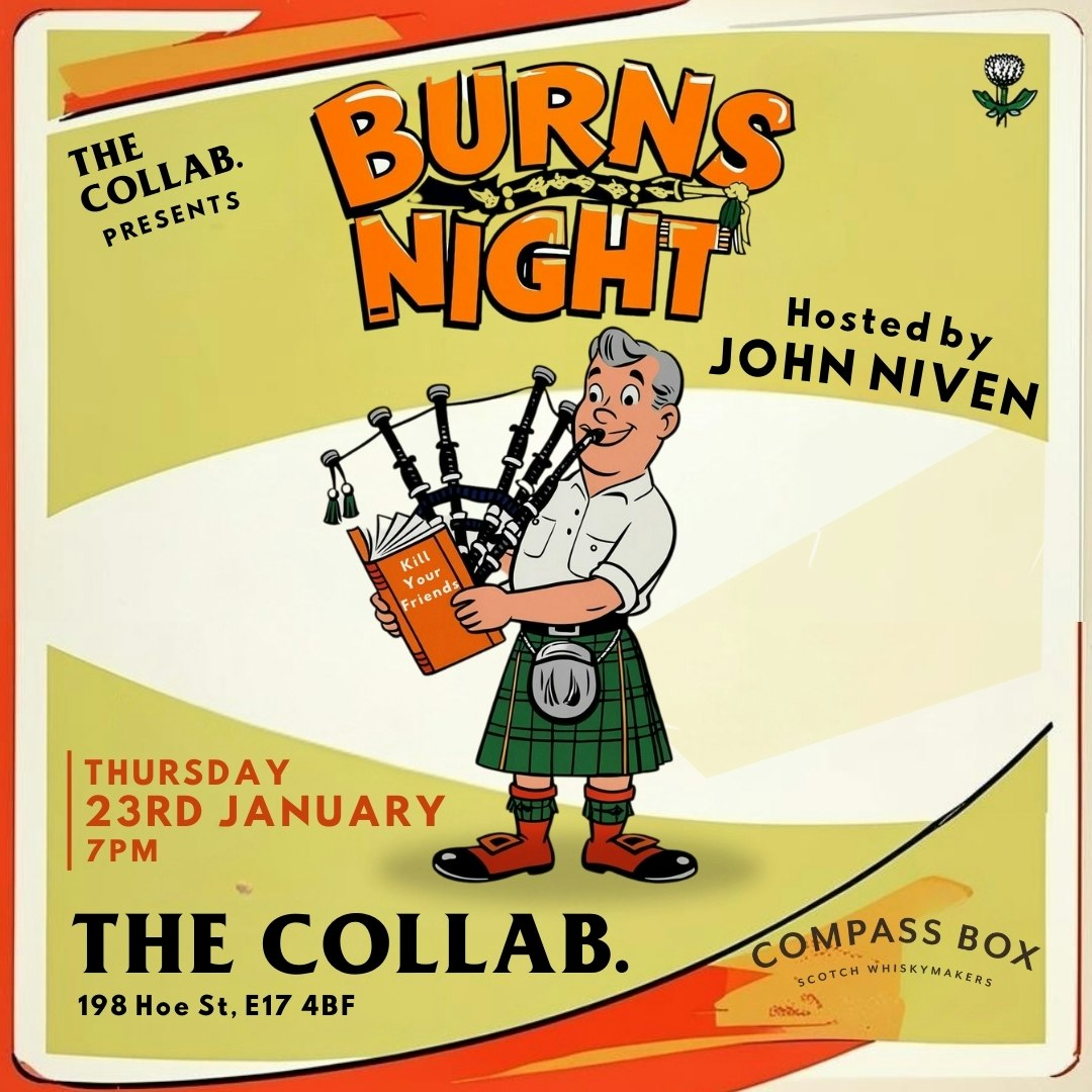 Burns Night at The Collab. hosted by John Niven Tickets From £21.83