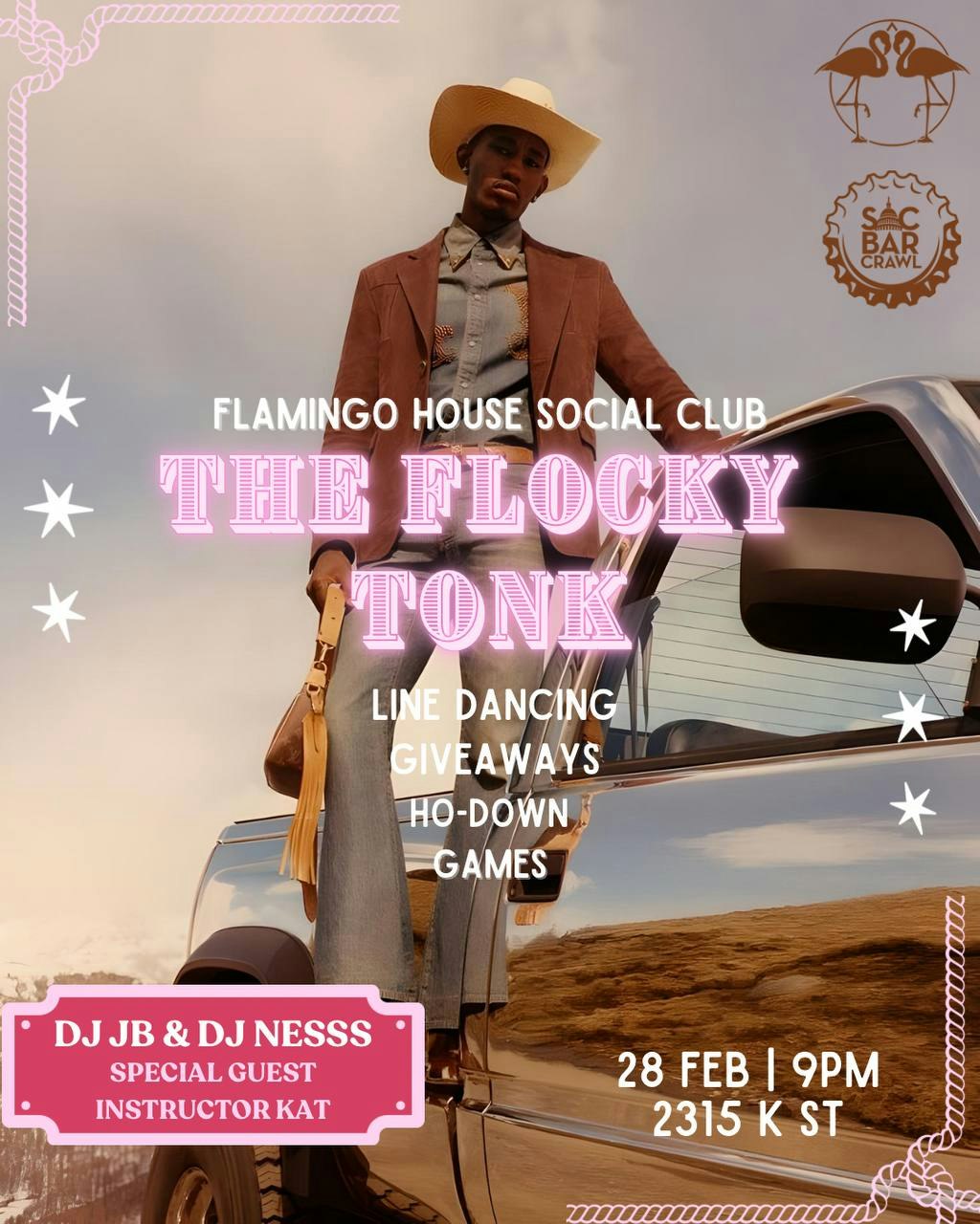 The Flocky Tonk at The Flamingo House Tickets | $7.94 | 28 Feb @ The
