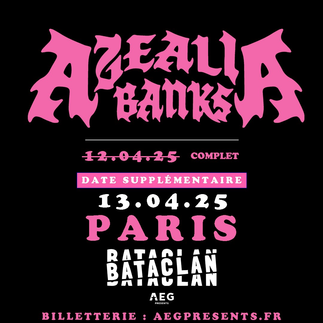 Azealia Banks - EU Tour 2025 | NEW DATES ANNOUNCED - Celebria - ATRL