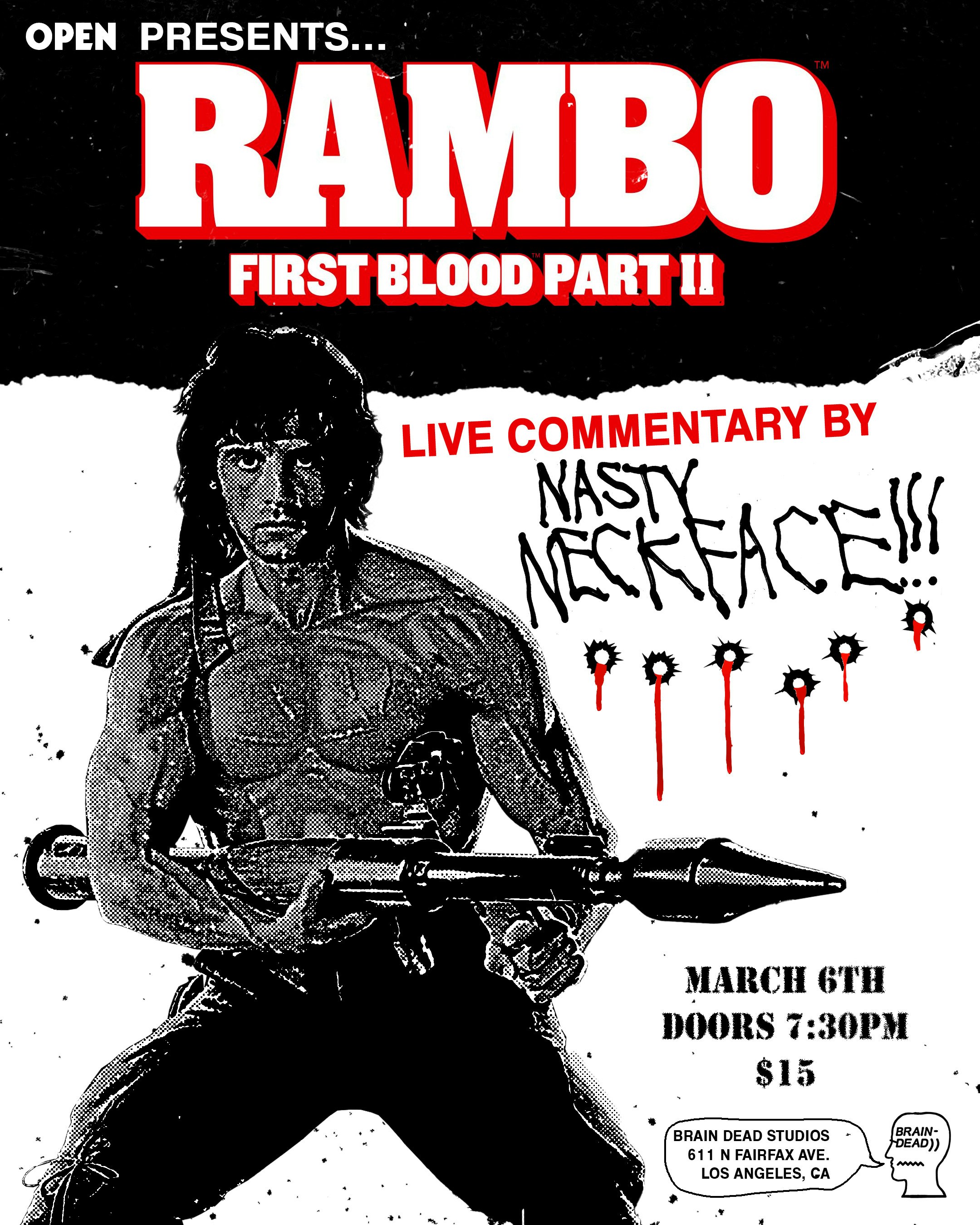 Open Beer Night with Neckface & Rambo First Blood Part 2 Billets | 16 ...