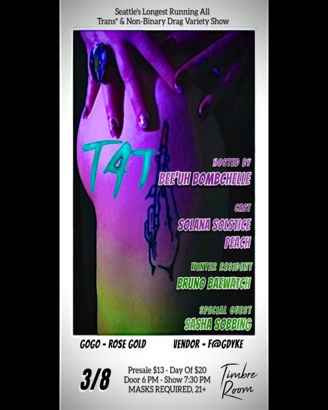 T4T: All Trans & Non-Binary Drag Show Tickets | $15.47 | Mar 8 ...